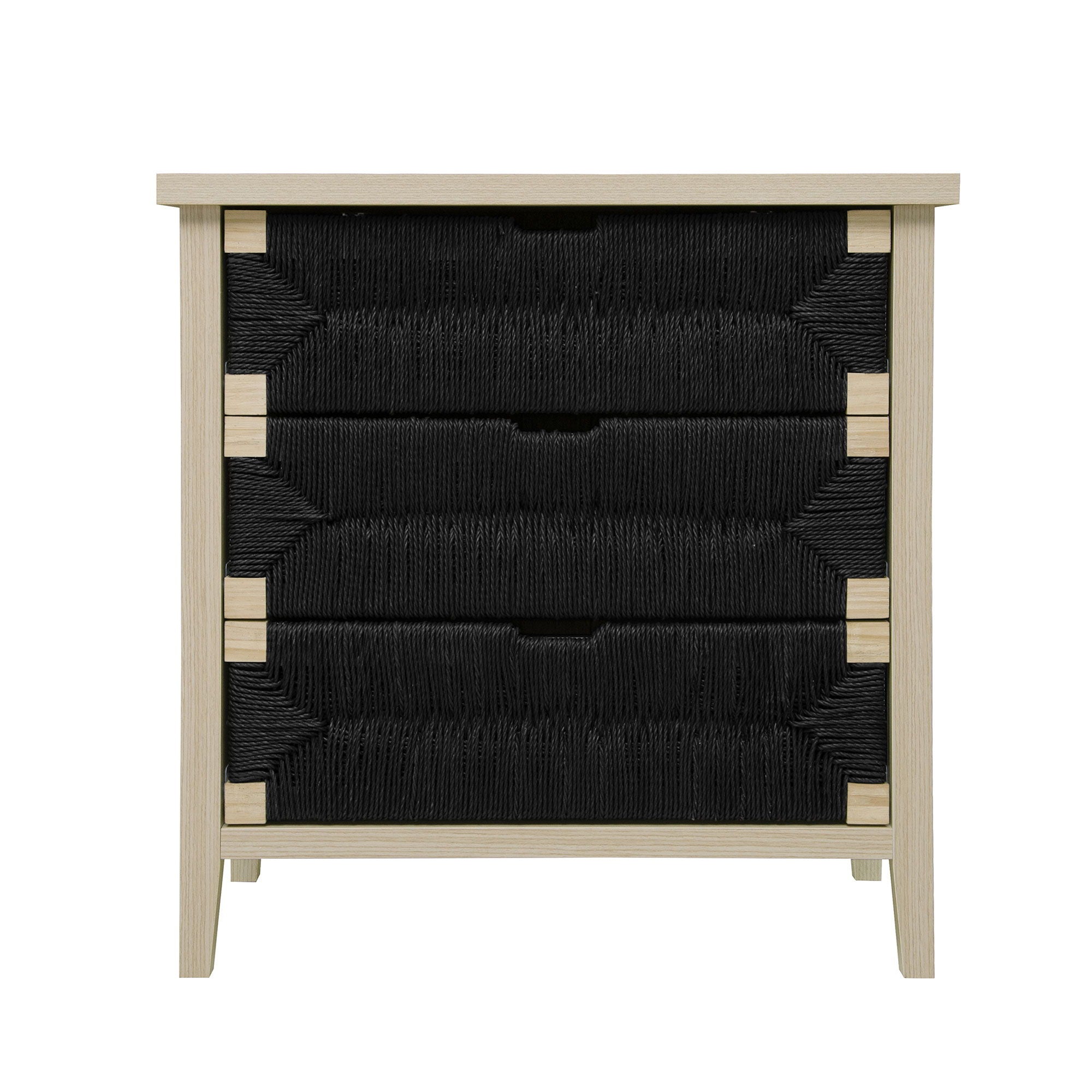 3 Drawer Buffet Sideboard With Adjustable Shelves, Storage Cabinet With Natural Seaweed Decor Doors For Living Room Kitchen Entryway - Natural - Best Buy Furniture