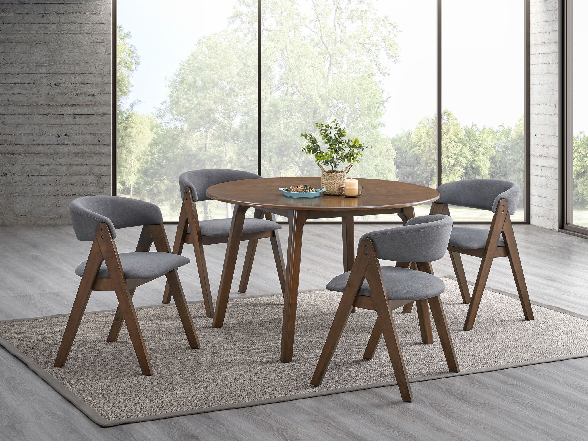 Keiki - 5 Piece Dining Room Set - Walnut - Best Buy Furniture