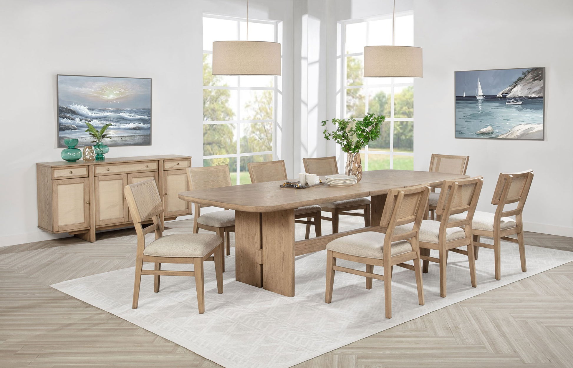 Kailani - Rectangular Wood Dining Table Set - Best Buy Furniture