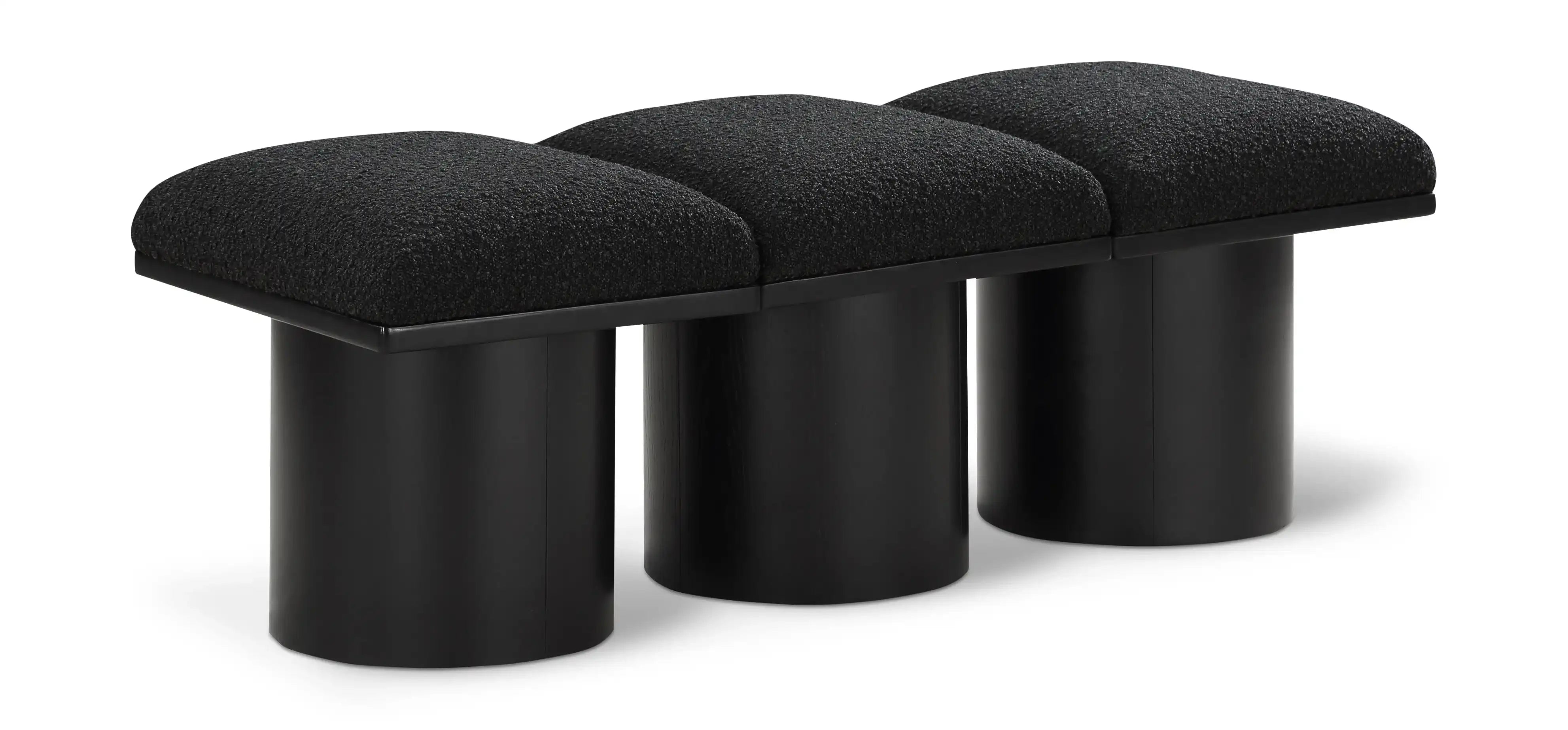 Pavilion - 3 Piece Modular Bench With Black Base - Best Buy Furniture