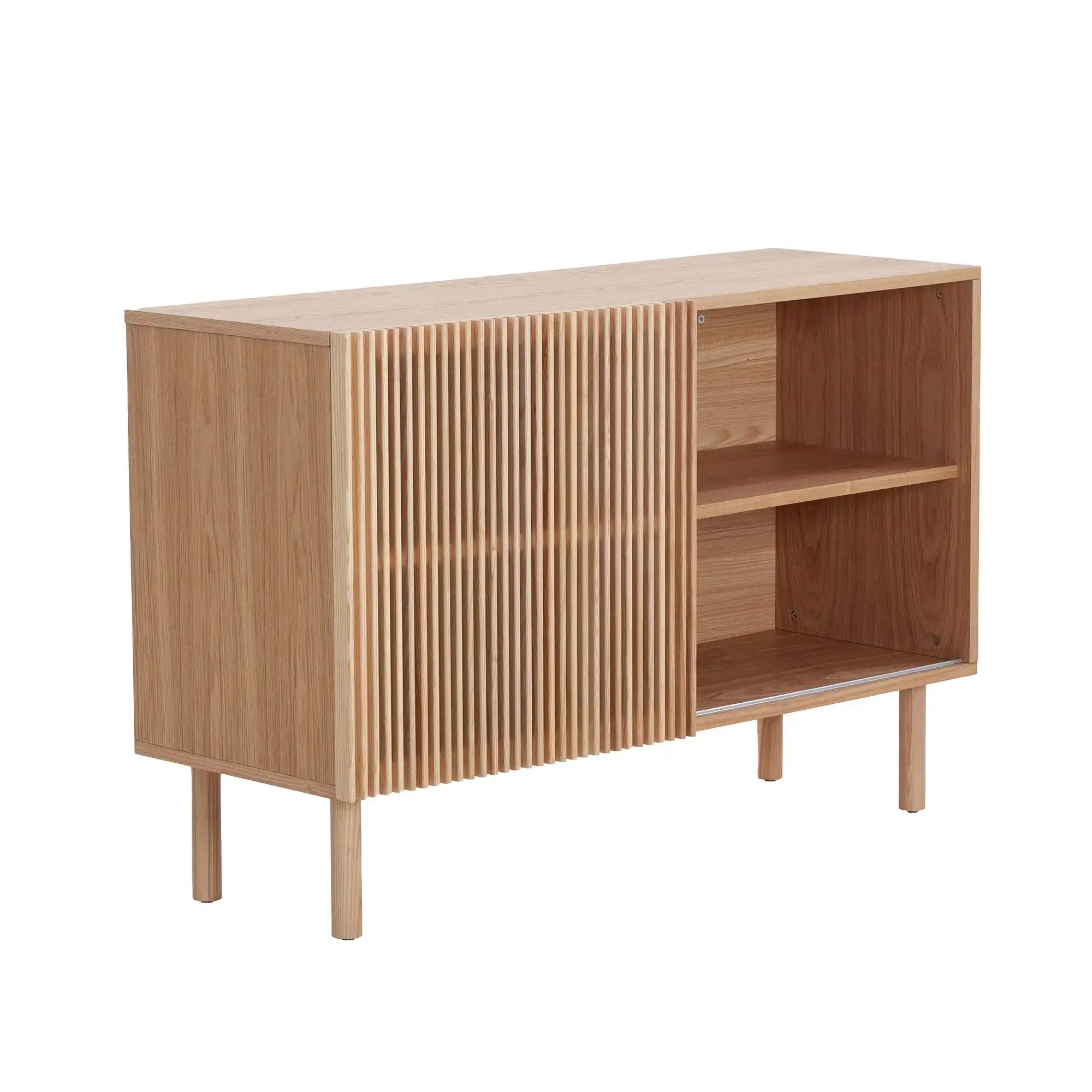 Modern Sideboard with 4 Cabinet, Storage Cabinet, TV Stand , Anti-Topple Design, and Large Countertop - Best Buy Furniture