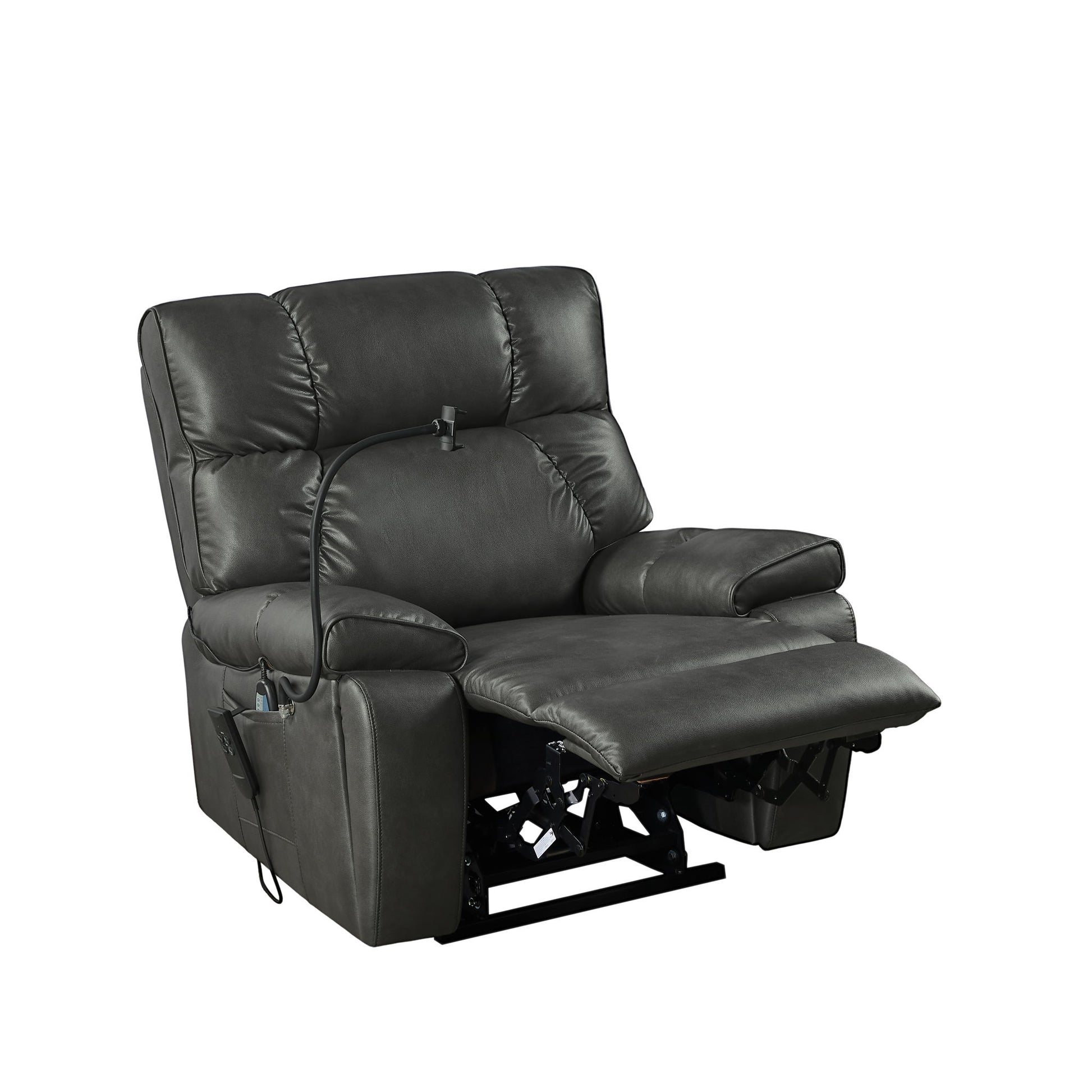 Recliner Chair With Phone Holder, Electric Power Lift Recliner Chair With 2 Motors Massage And Heat For Elderly, 3 Positions, 2 Side Pockets, Cup Holders - Best Buy Furniture