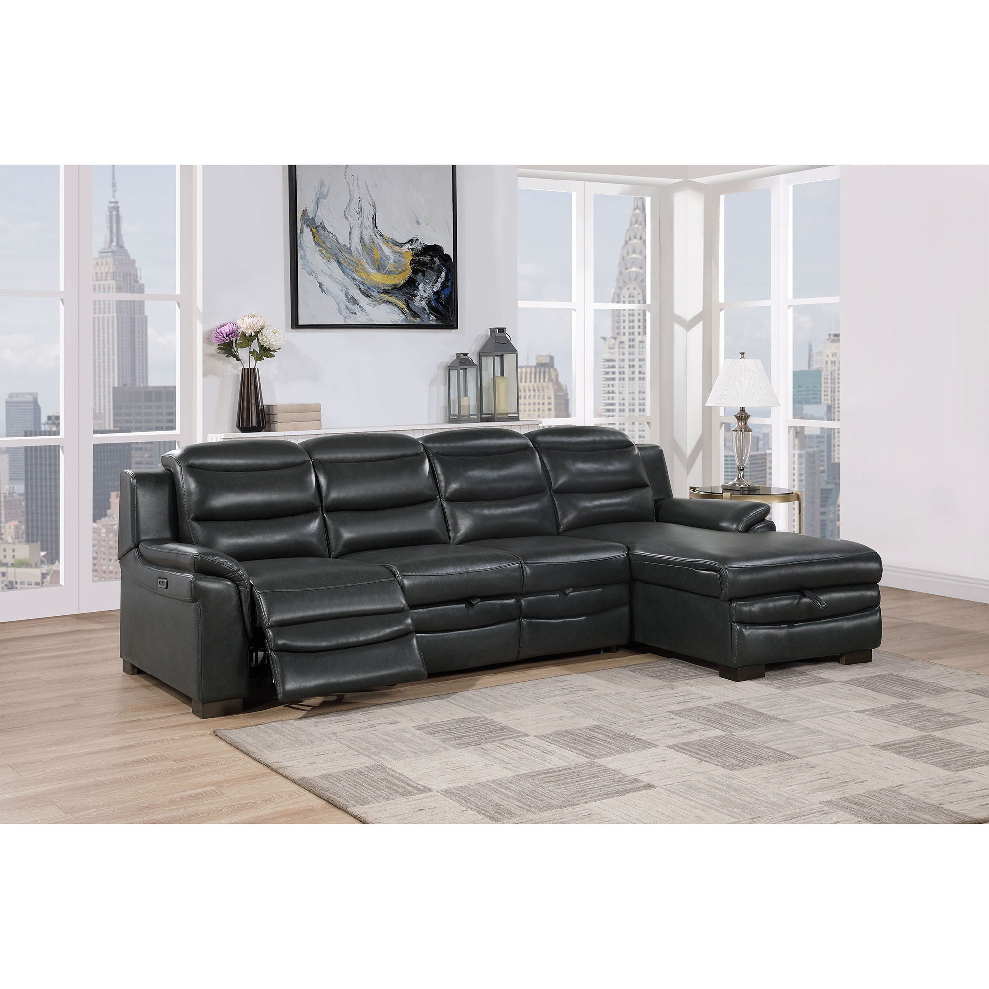 Coco - Blanche Sofa Bed With USB - Dark Gray - Best Buy Furniture