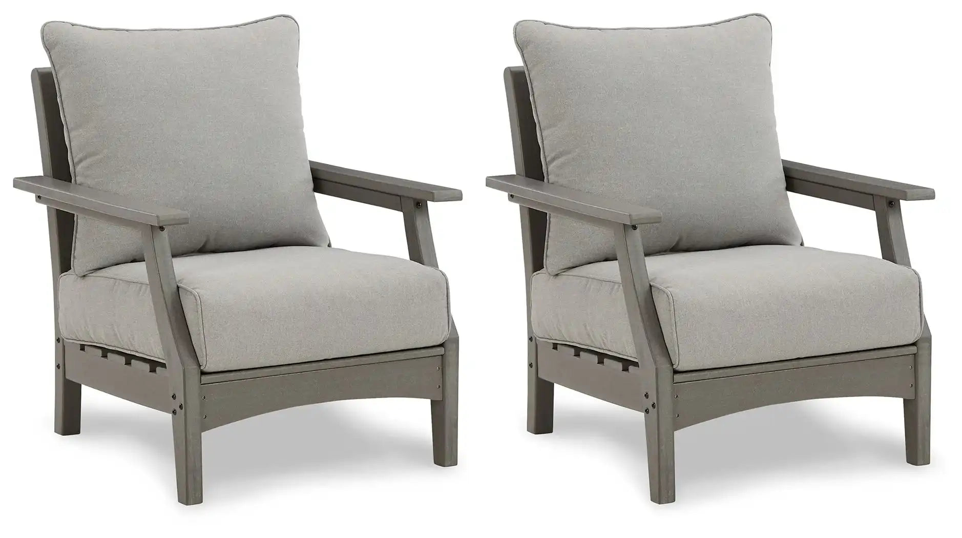 Visola - Lounge Chair w/Cushion (Set of 2) - Gray - Best Buy Furniture