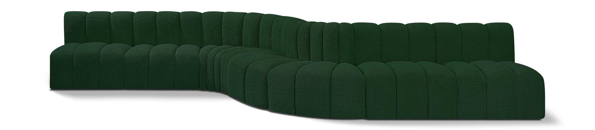 Arc - Boucle Fabric 8 Piece Curved Modular Sofa - Best Buy Furniture