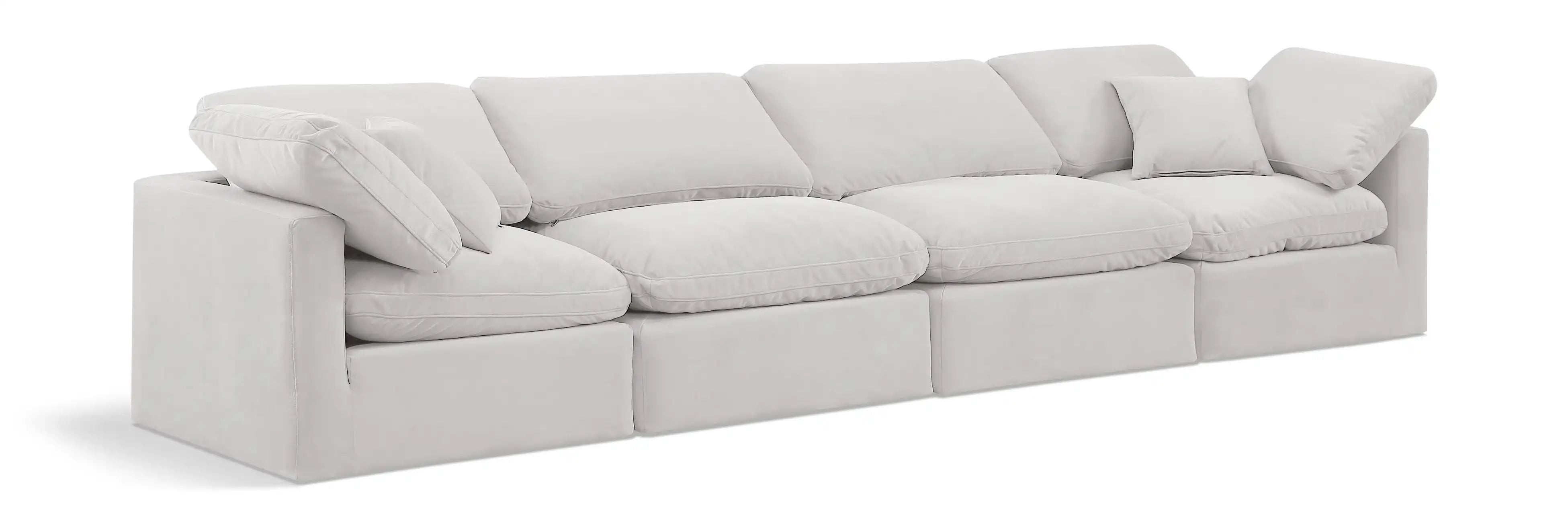 Indulge - Velvet 4 Seat Modular Sofa - Best Buy Furniture