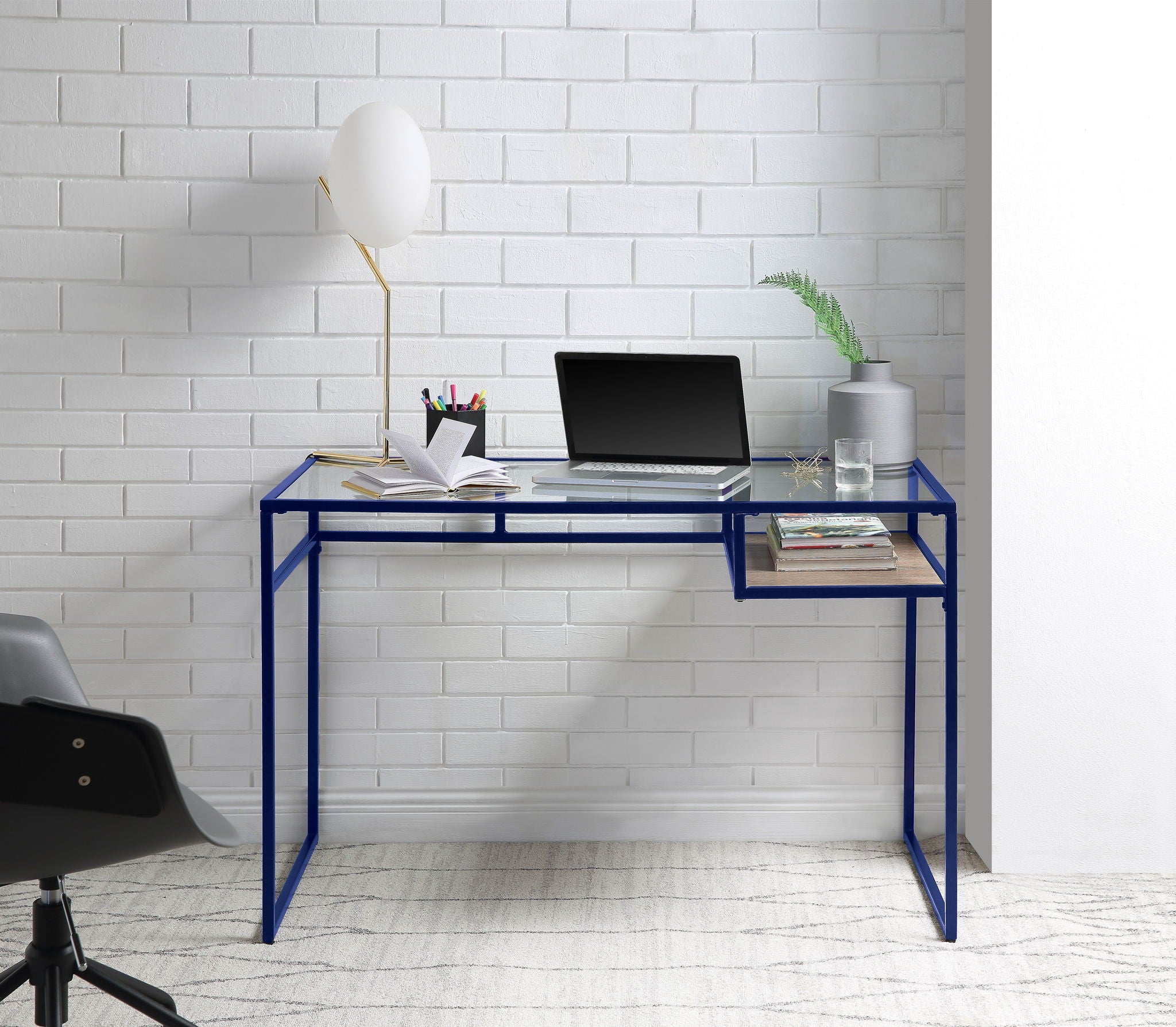 Yasin - Glass Top Writing Desk - Best Buy Furniture