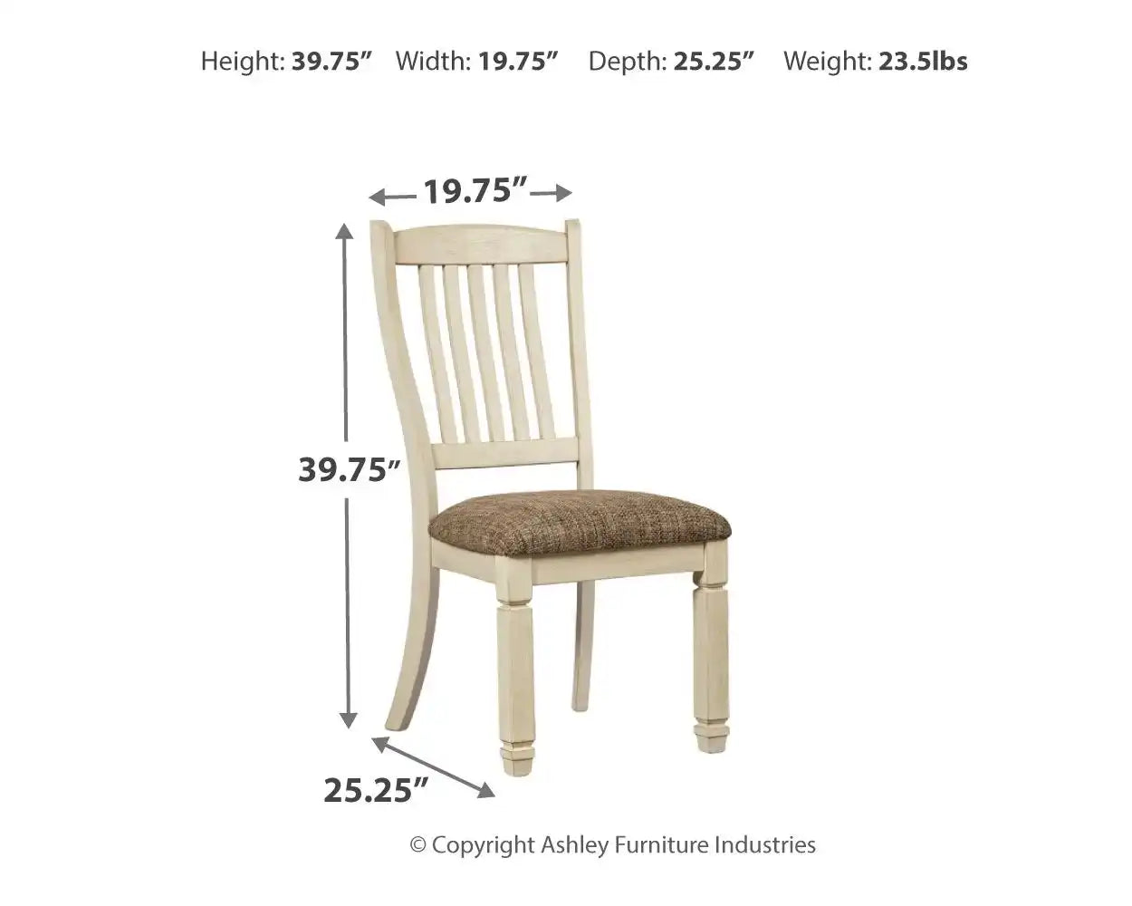 Bolanburg - Dining UPH Side Chair (Set of 2) - Rake Back - Brown / Beige - Best Buy Furniture