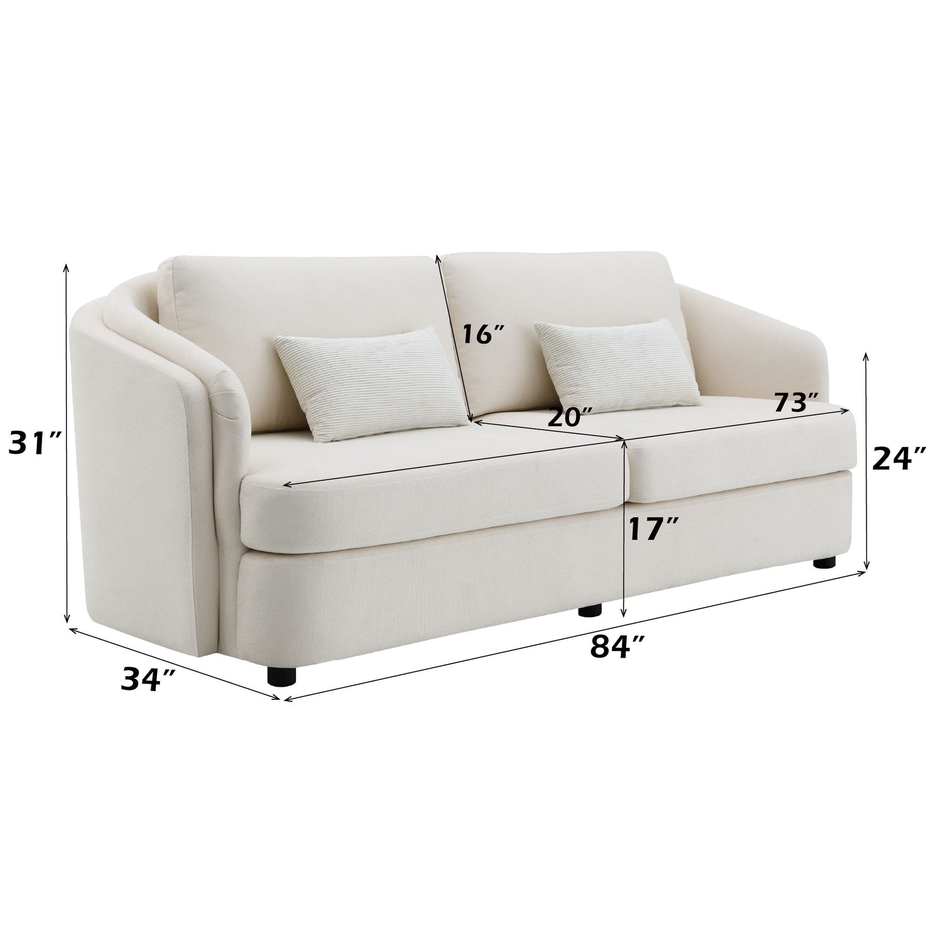 Mariko - 3 Piece Living Room Set Sofa Loveseat Chair - Beige - Best Buy Furniture