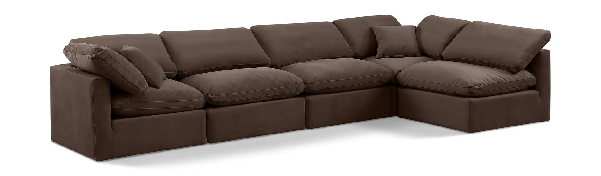 Indulge - Velvet 5 Piece Modular Sectional - Best Buy Furniture