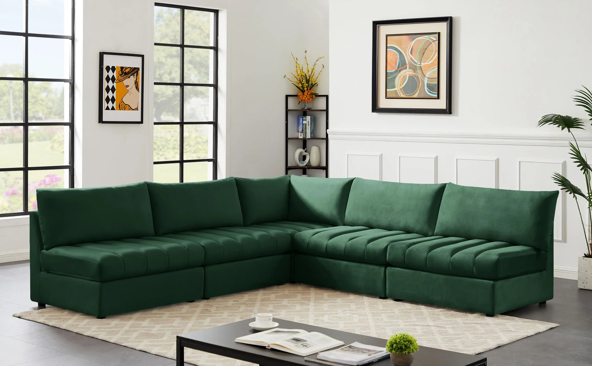 Jacob - Modular Corner Armless Sectional 5 Piece - Best Buy Furniture