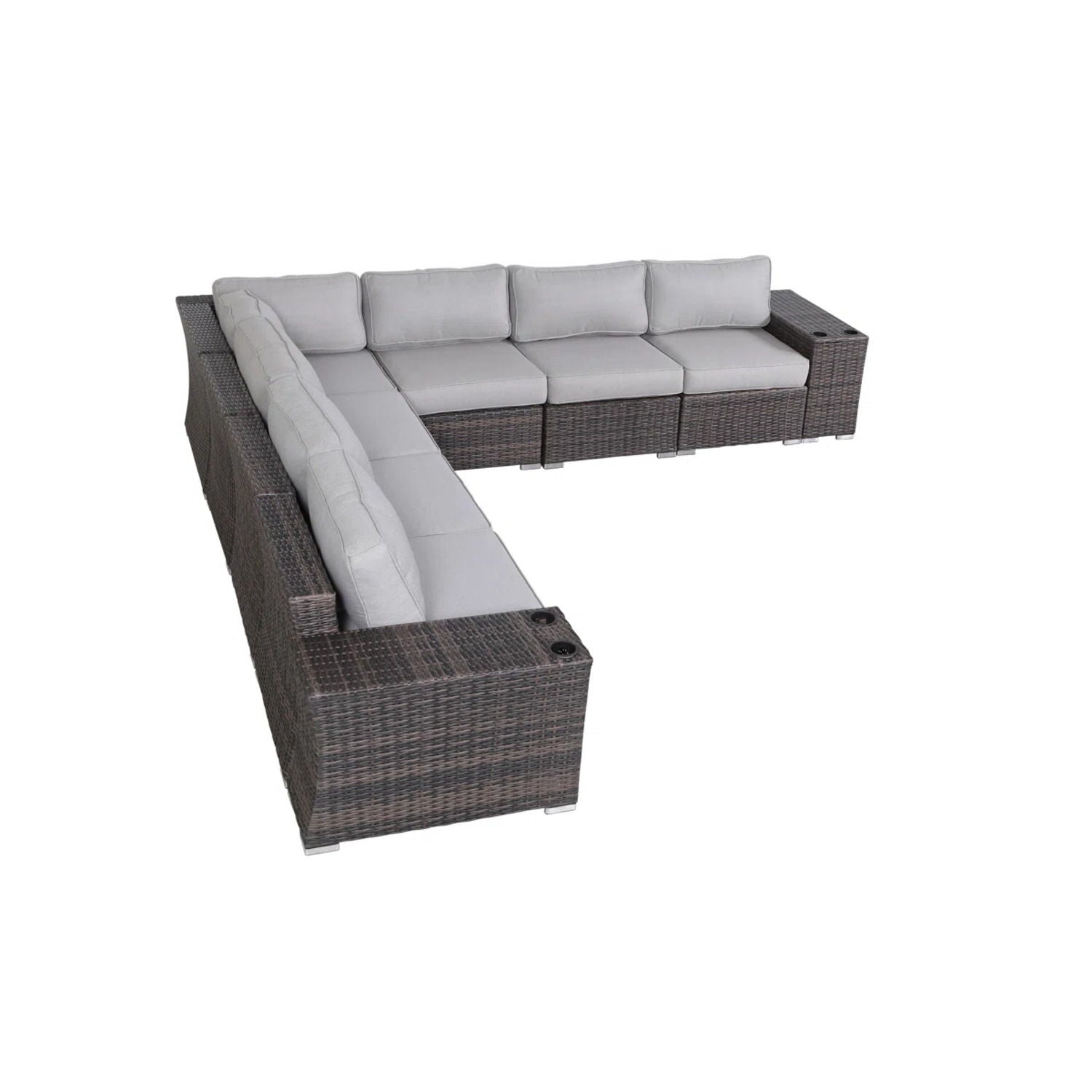 Rattan Sectional Sofa Set With Cushions - Best Buy Furniture