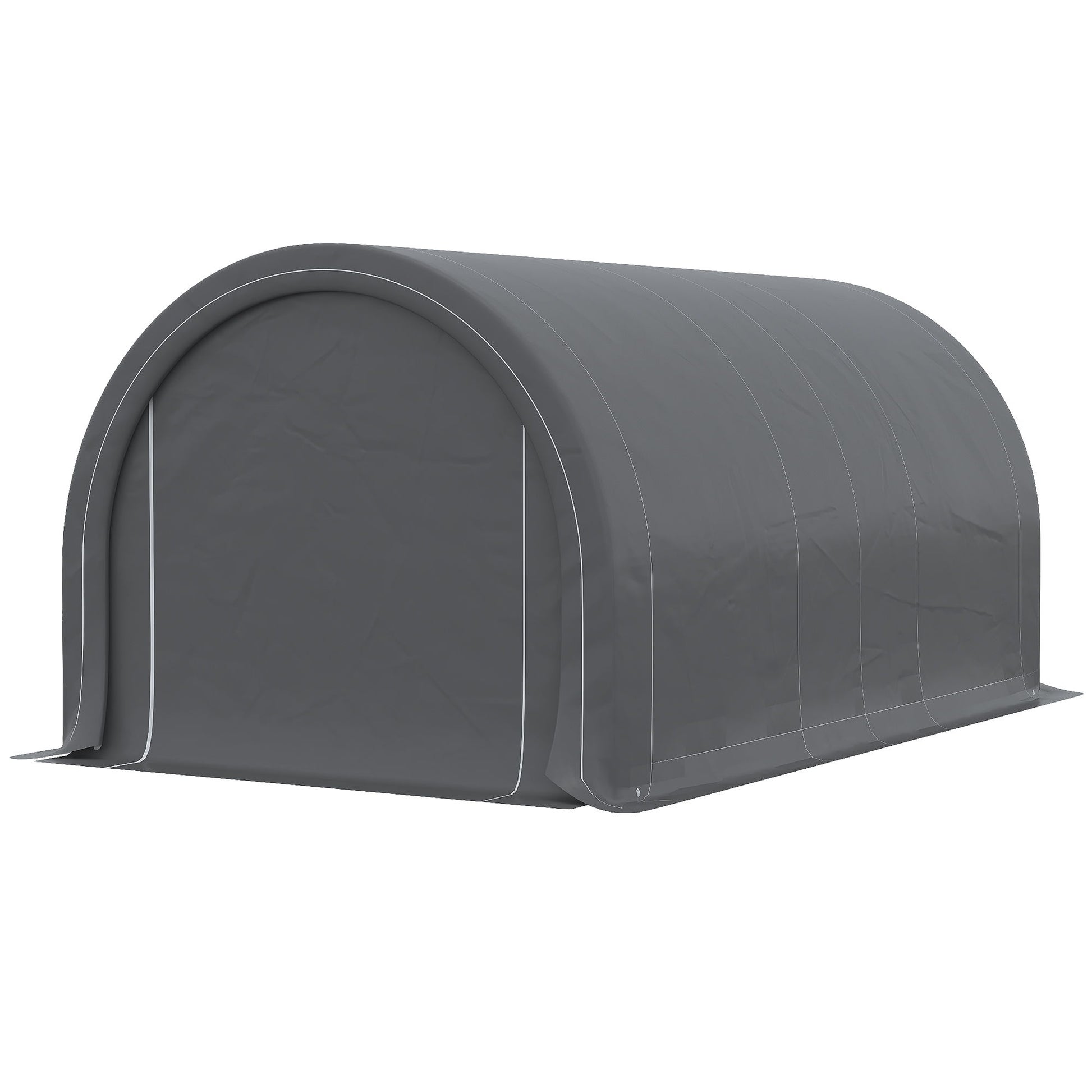 Outsunny - 10' x 16' Carport, Heavy Duty Portable Garage Storage Tent With Large Zippered Door, Anti-Uv Pe Canopy Cover For Car, Truck, Boat, Motorcycle, Bike, Garden Tools, Outdoor Work - Best Buy Furniture
