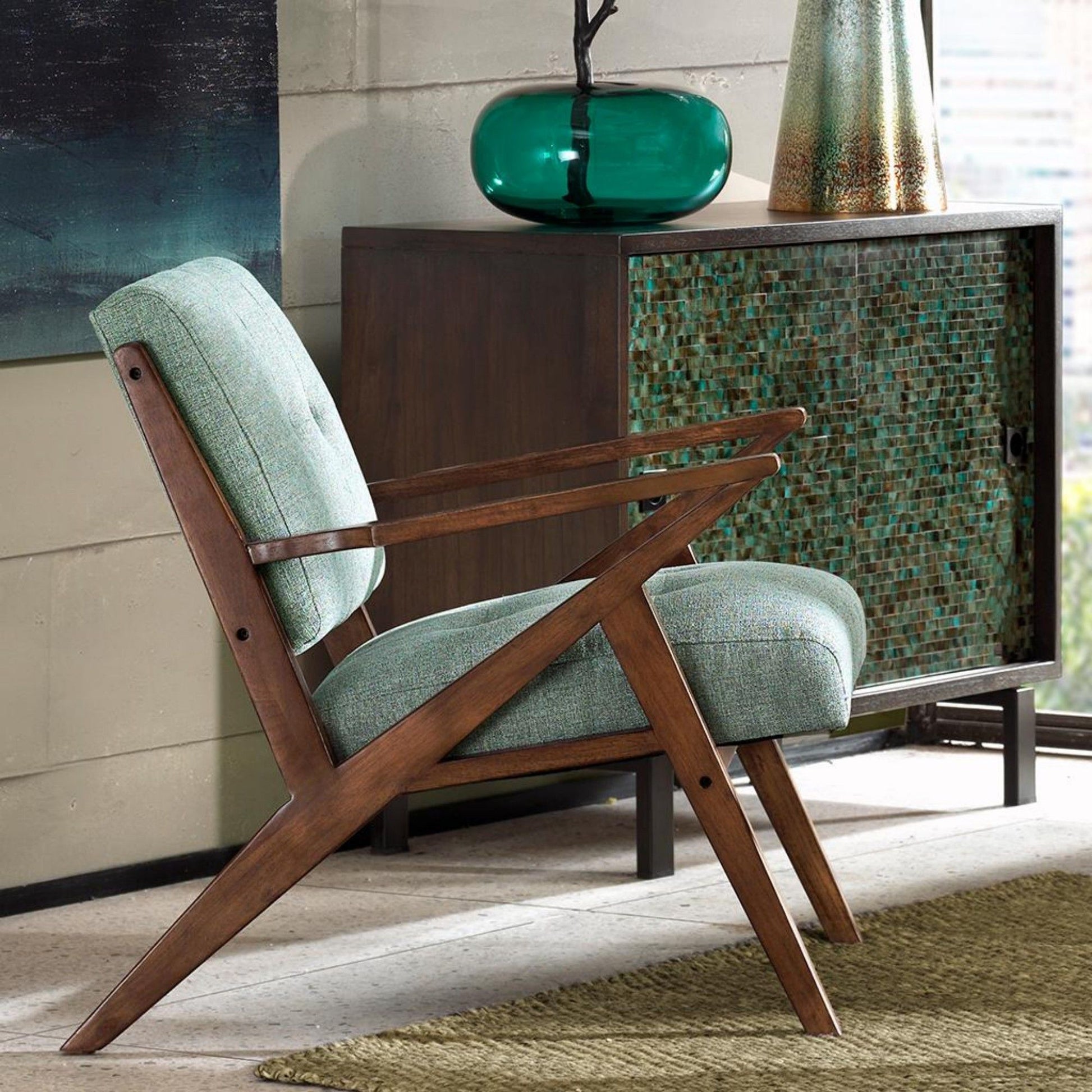 Lounge Chair With Tufted Upholstery And Solid Frame - Best Buy Furniture