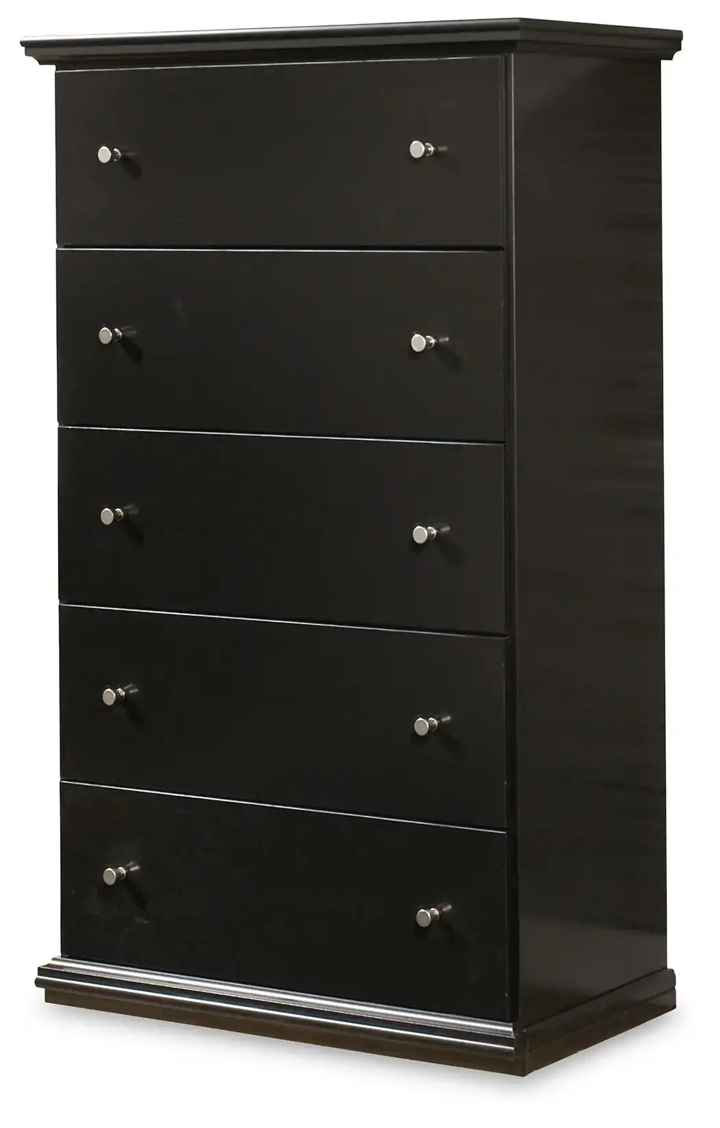 Maribel - Five Drawer Chest - Black - Best Buy Furniture
