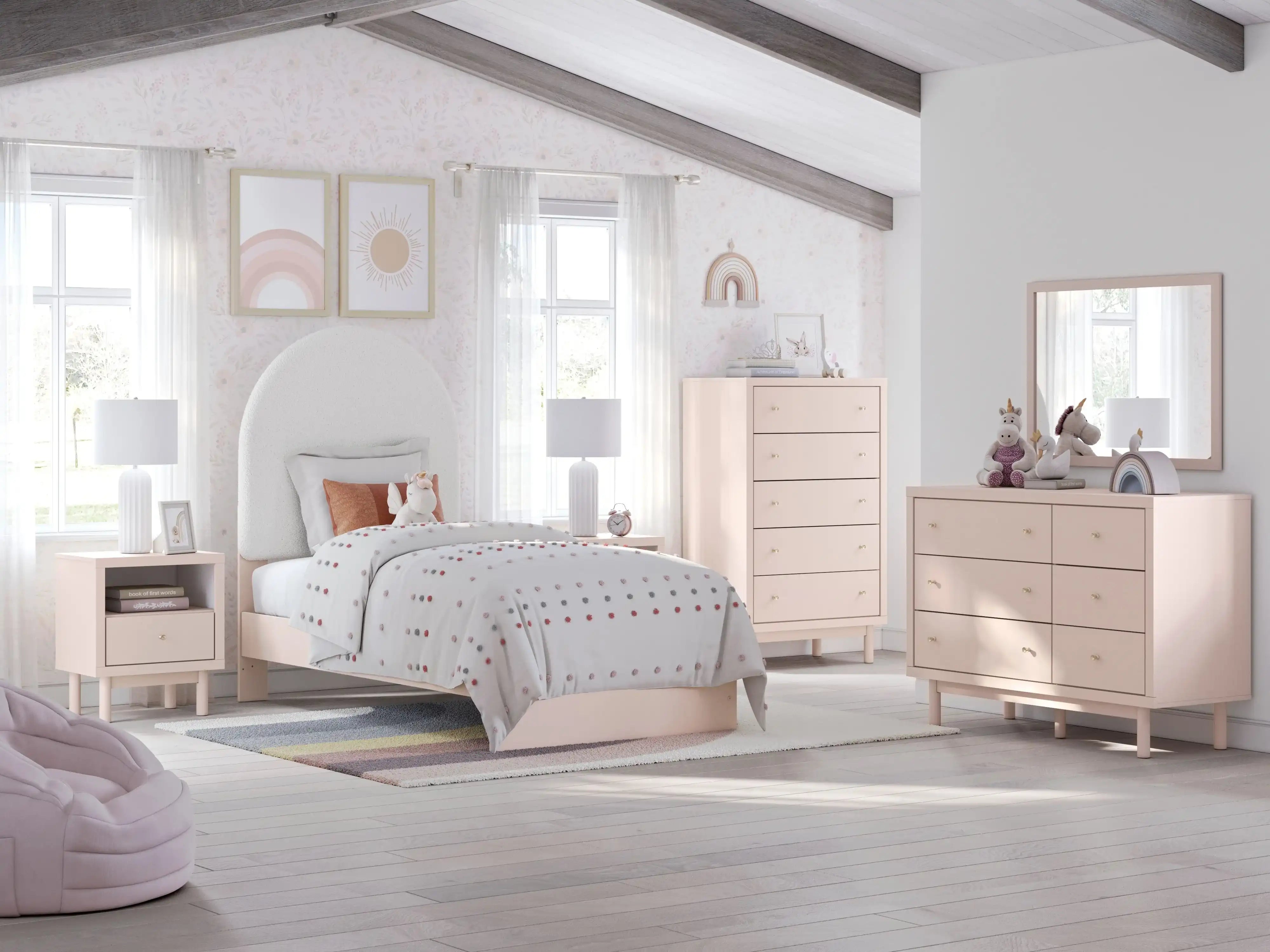 Wistenpine - Upholstered Panel Bedroom Set - Best Buy Furniture