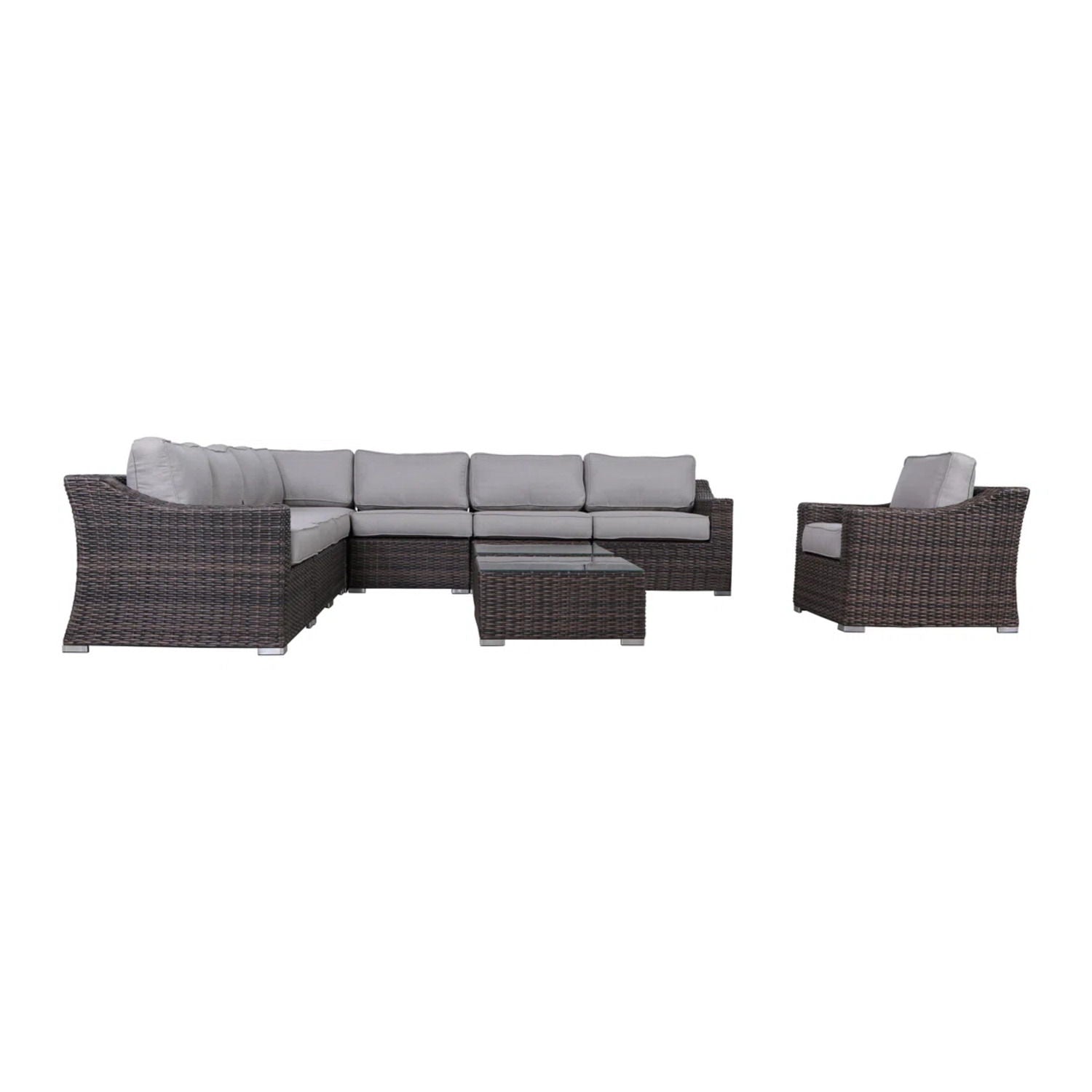Outdoor Wicker Conversation Set With Cushions, All Weather - Best Buy Furniture