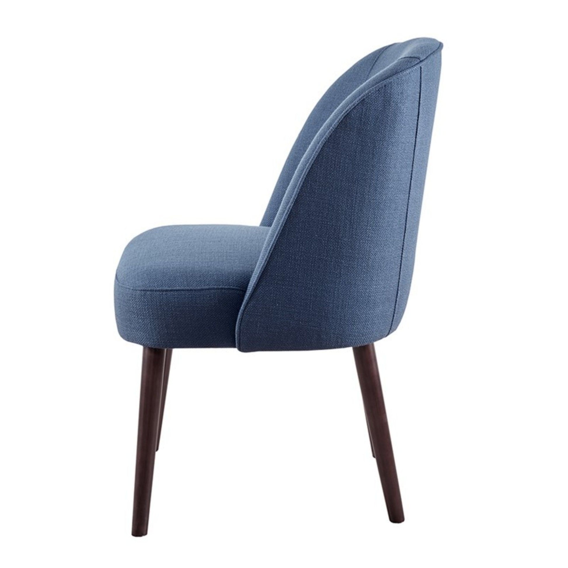 Bexley - Rounded Back Dining Chair With Wraparound Back - Blue - Best Buy Furniture