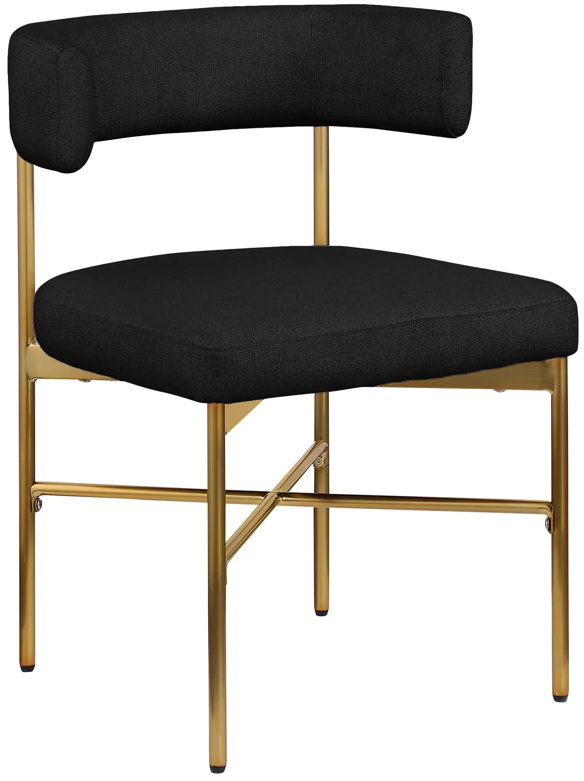 Rivage - Durable Dining Chair With Gold Frame (Set of 2) - Best Buy Furniture