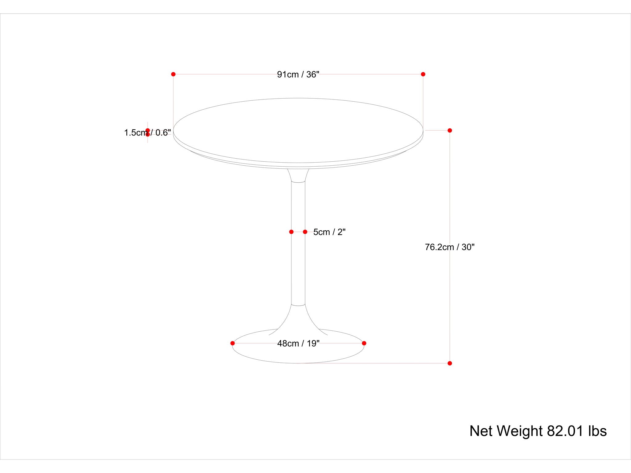 Osborne - Round Dining Table - White / Copper - Best Buy Furniture
