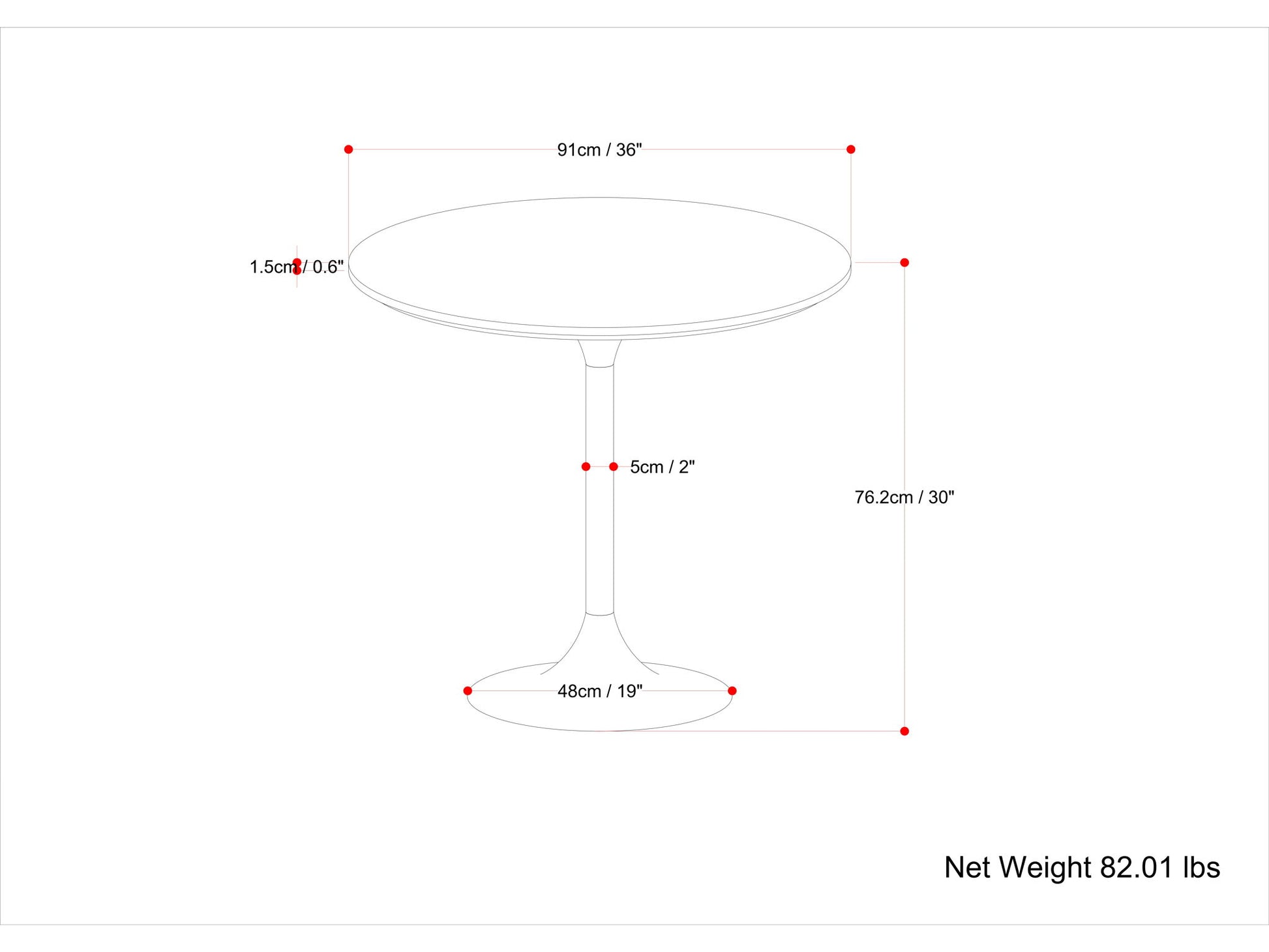 Osborne - Round Dining Table - White / Copper - Best Buy Furniture