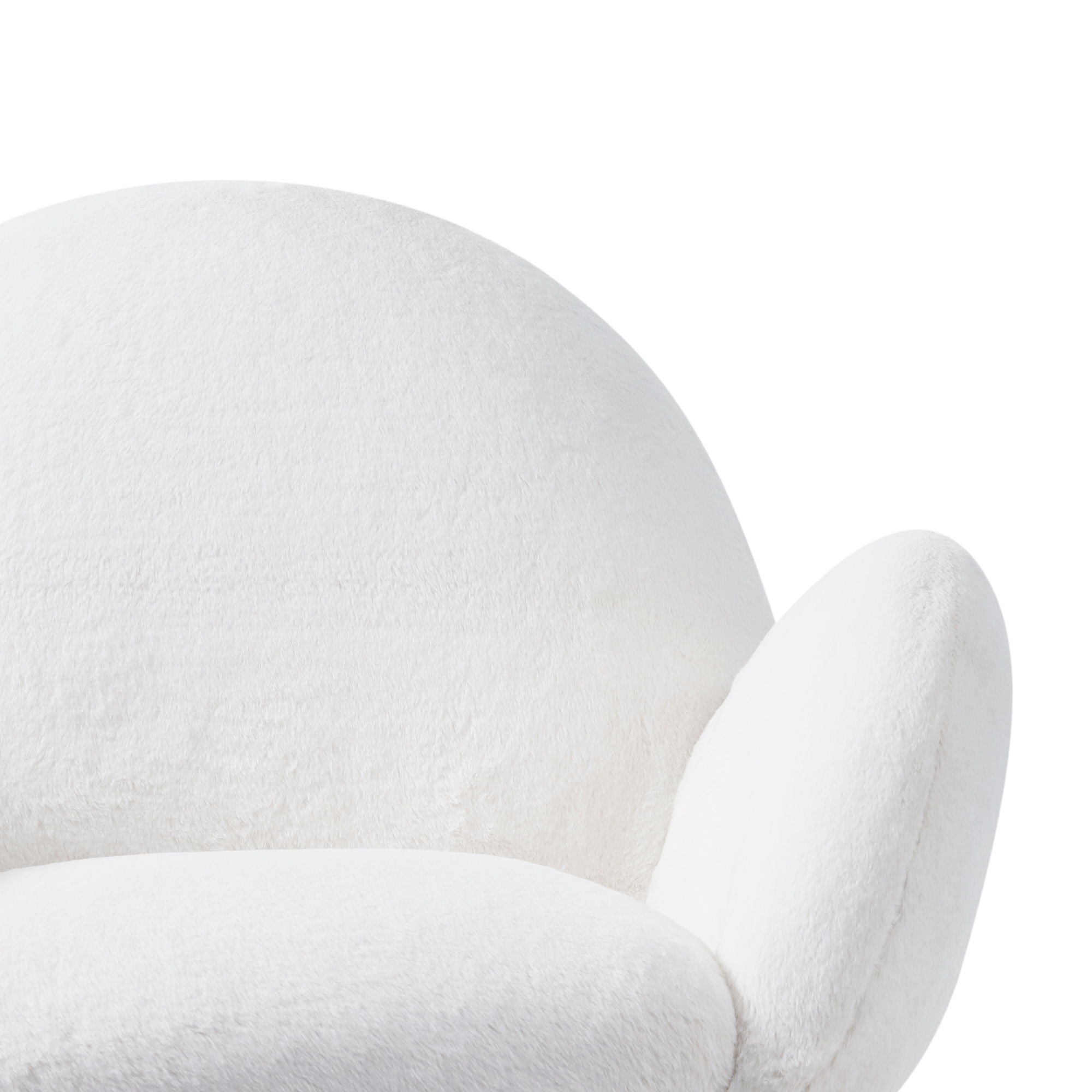 Imitation Lamb Fabric Sofa Chair - White - Best Buy Furniture