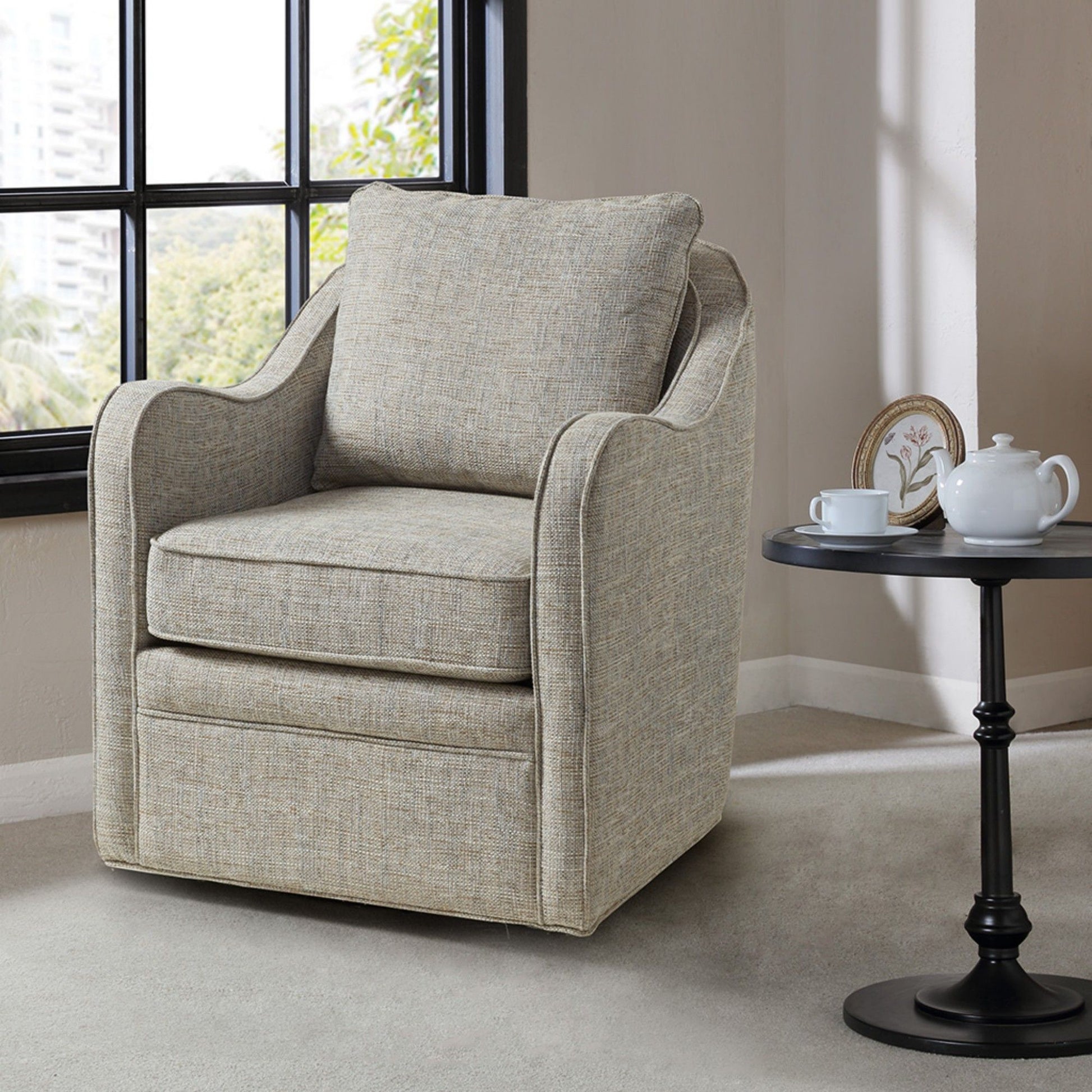 Wide Seat Arm Chair With 360 Degree Rotation - Best Buy Furniture