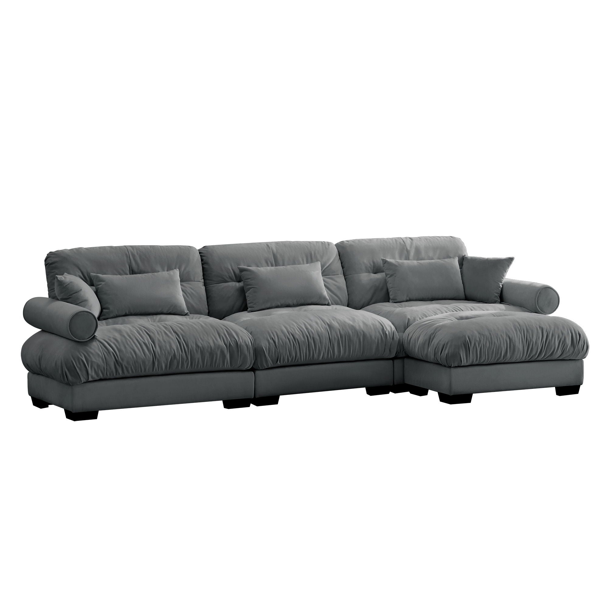 Super Comfort Oversized Modular Sectional Sofa With Movable Ottoman - Best Buy Furniture