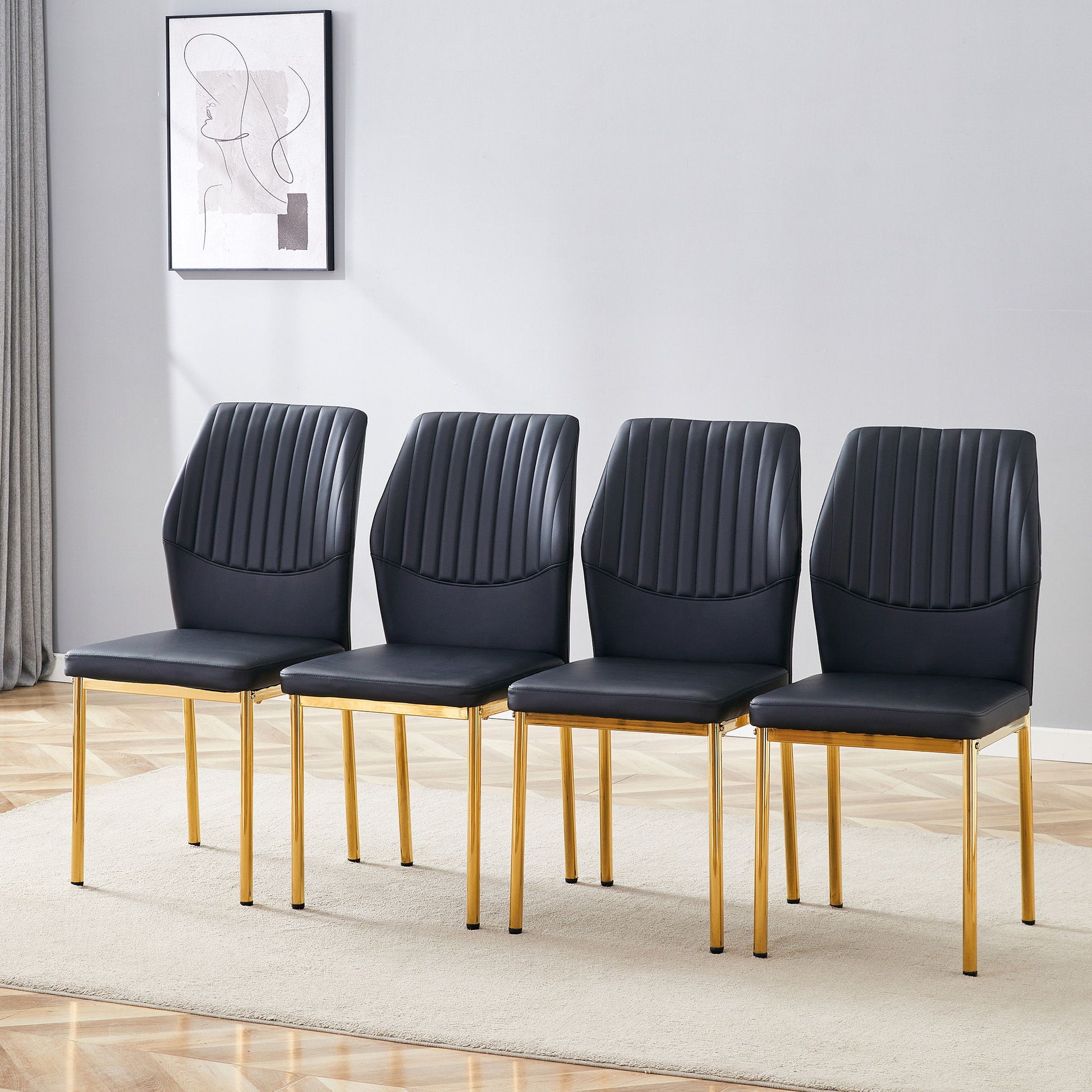 Luxury Simple Chair With Metal Gold Leg - Best Buy Furniture
