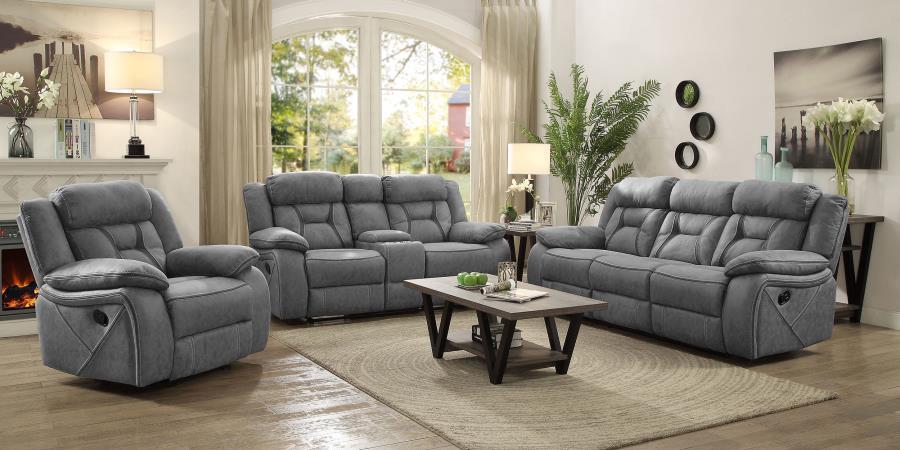 Higgins - Pillow Top Arm Motion Loveseat with Console - Best Buy Furniture
