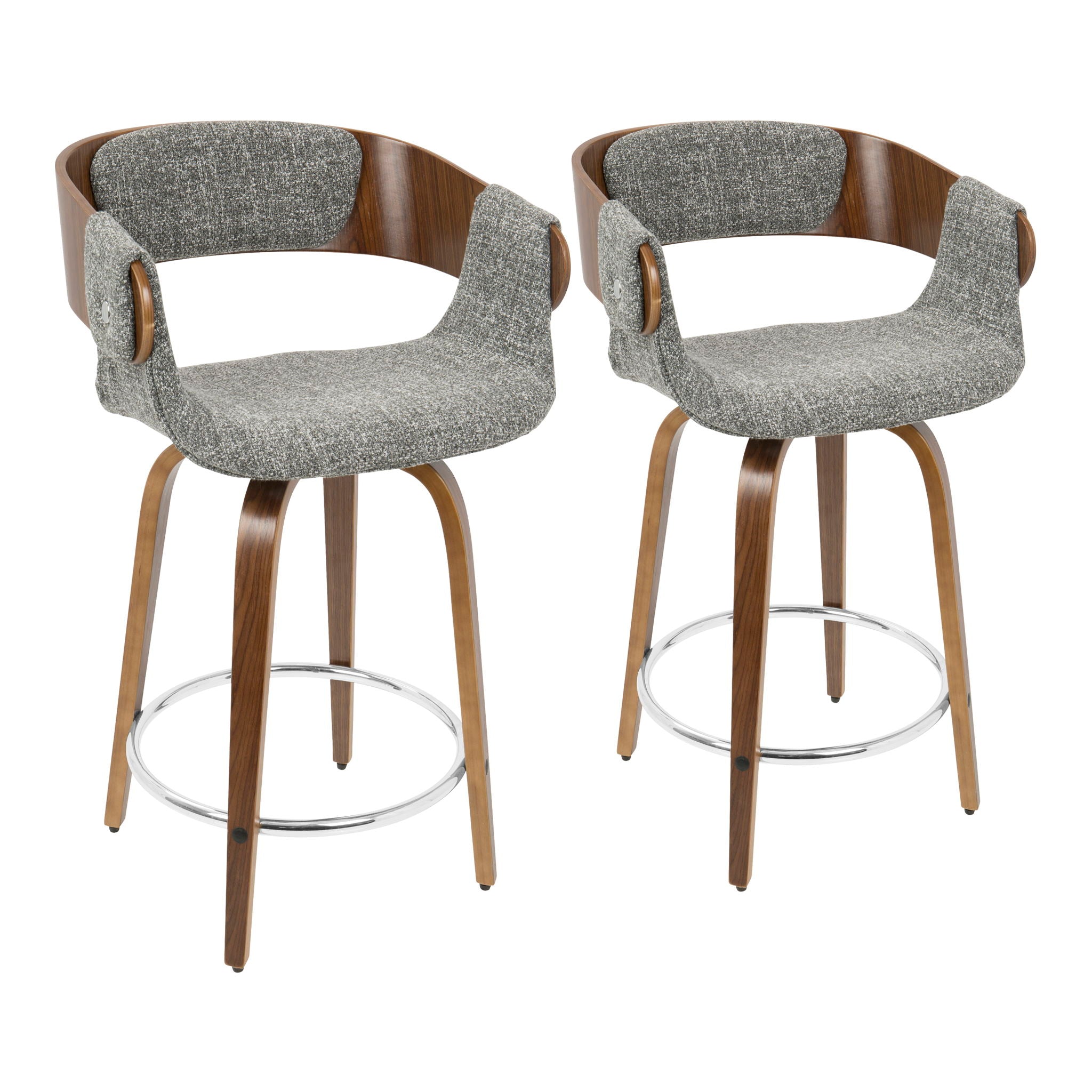Elisa - Mid Century Modern Counter Stool (Set of 2) - Best Buy Furniture