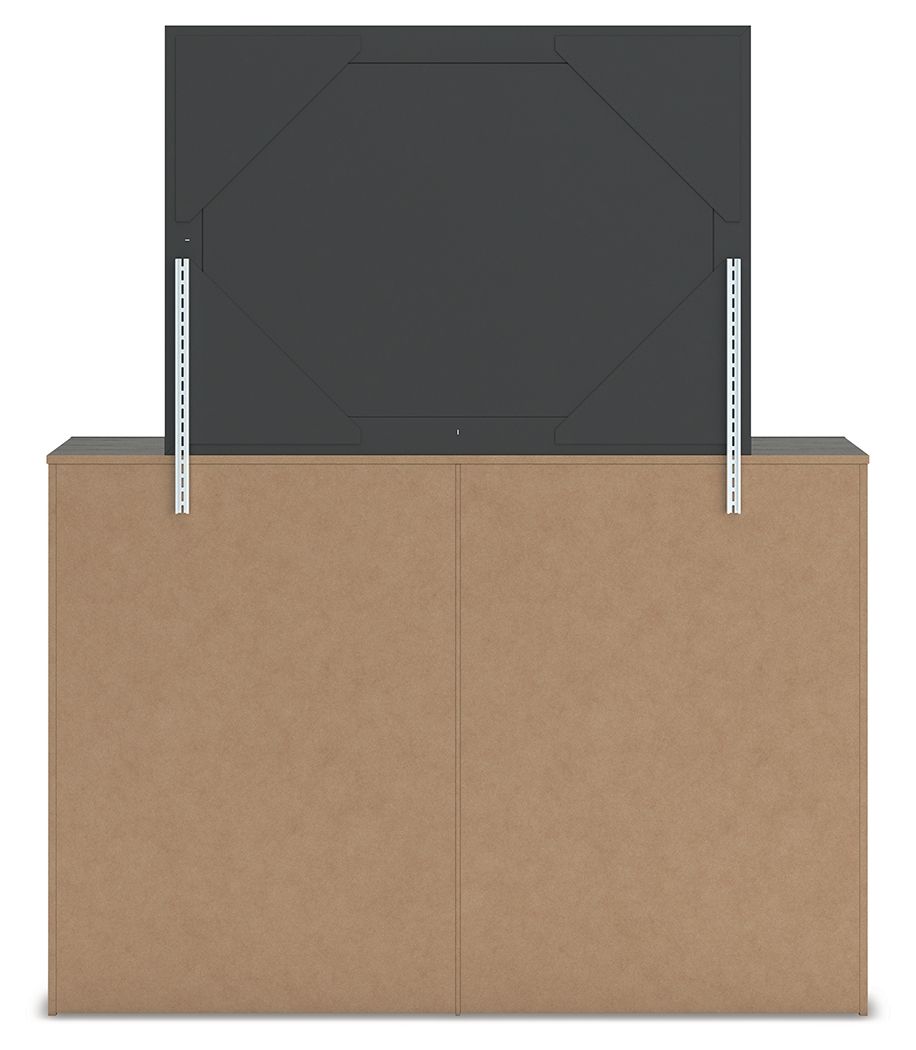 Fraluna - Dresser And Mirror - Charcoal - Best Buy Furniture