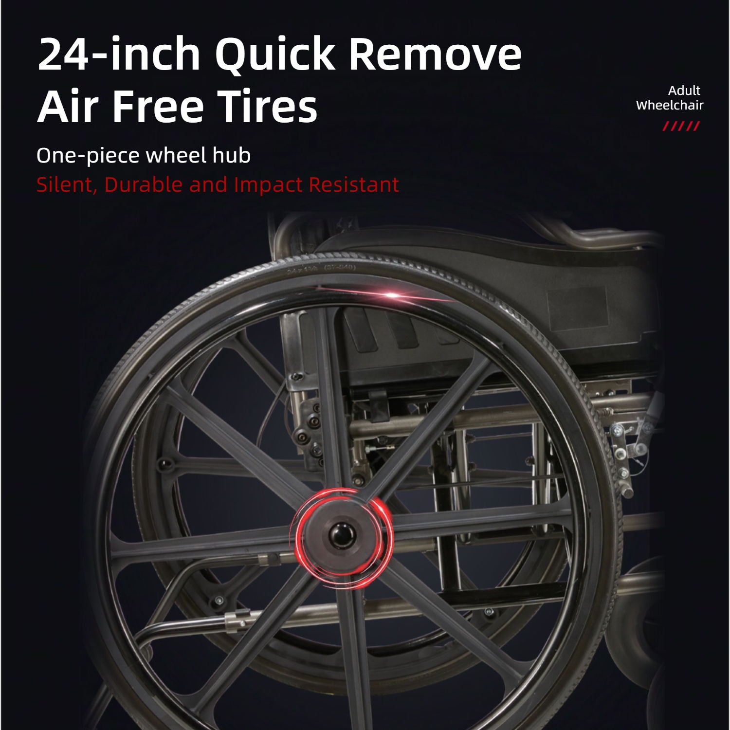 Heavy-Duty Manual Wheelchair For Adults With Double X Force Support