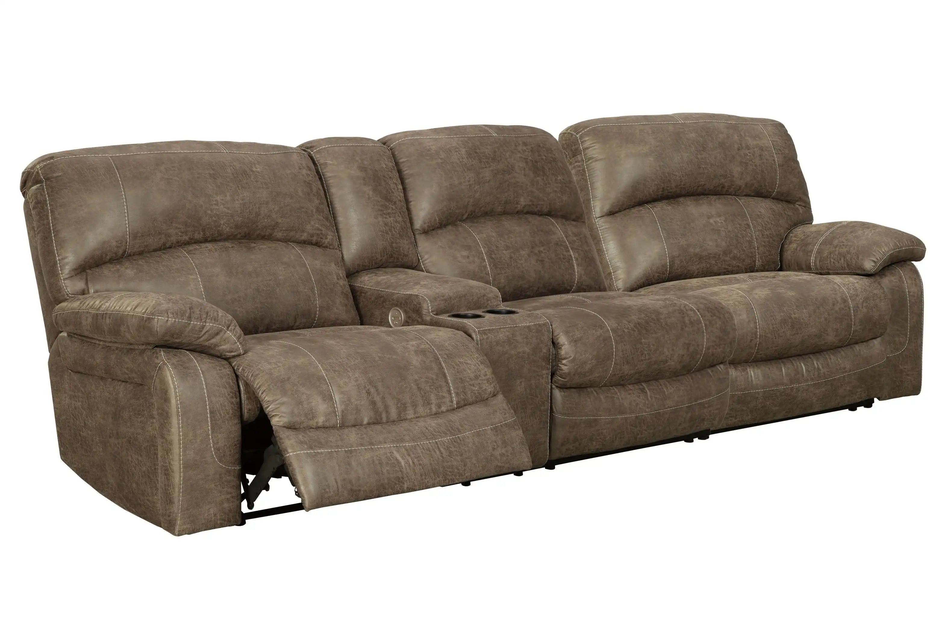 Segburg - 2-Piece Power Reclining Sectional - Driftwood - Best Buy Furniture