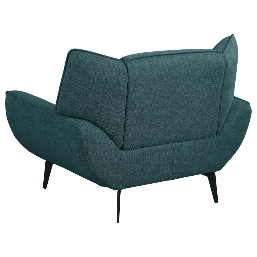 Acton - Upholstered Flared Arm Accent Chair - Teal Blue - Best Buy Furniture