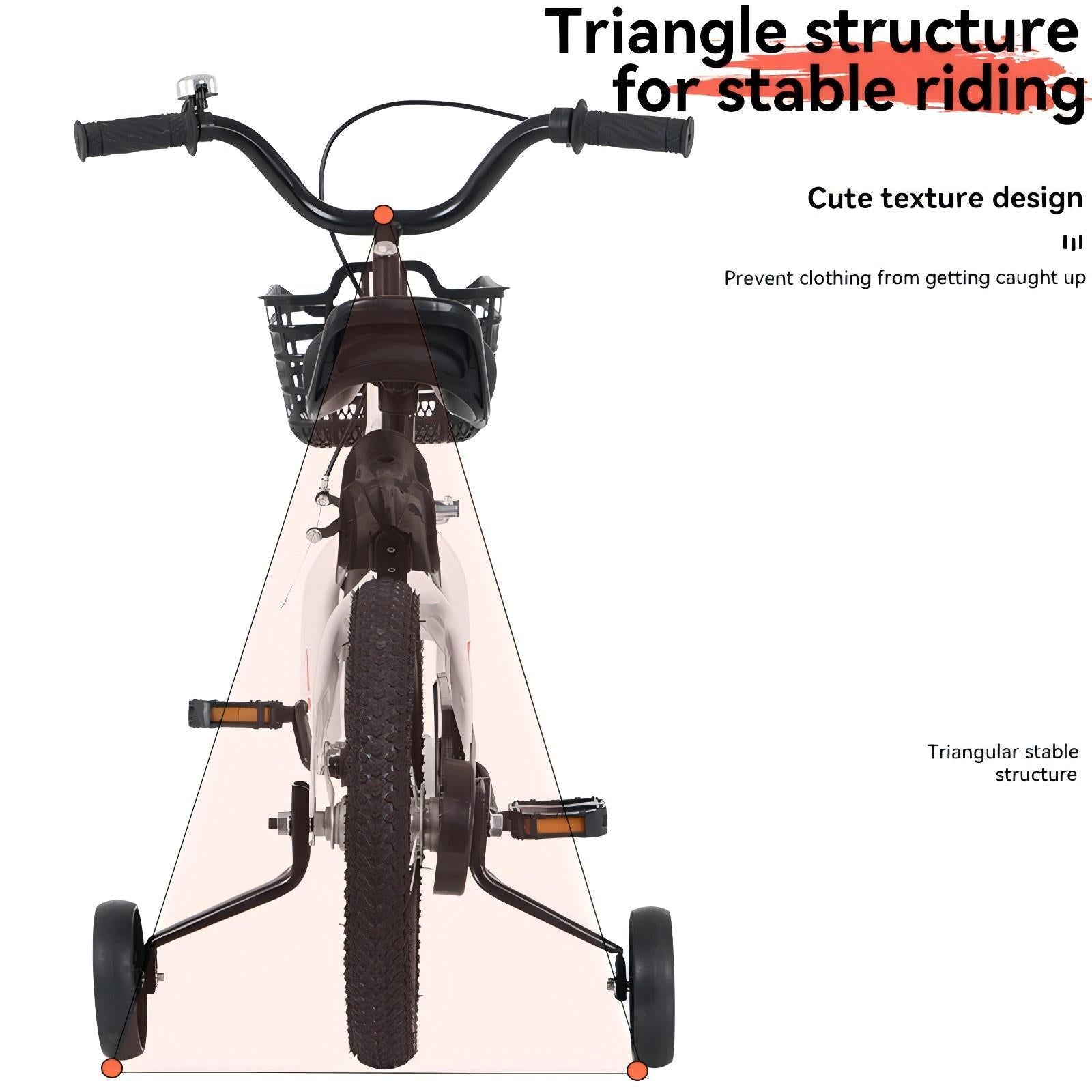 Fkznpj - 16" Sporty Kids Bike With Training Wheels And Stand Adjustable Saddle Suitable For Boys And Girls Aged 4 - 8 Years Tall Height 41 - 46" Available In A Variety Of Colors - Best Buy Furniture