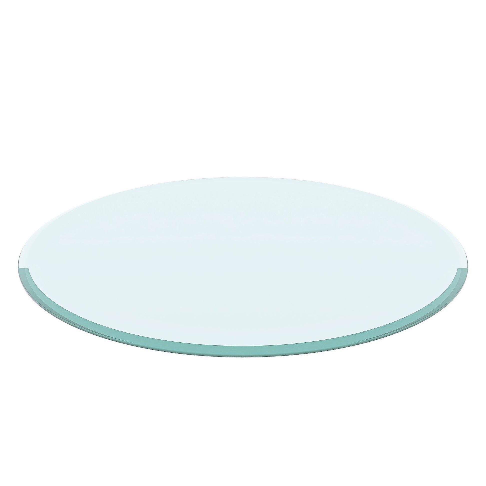 36" Round Tempered Glass Table Top Black Glass Thick Beveled Polished Edge - Best Buy Furniture