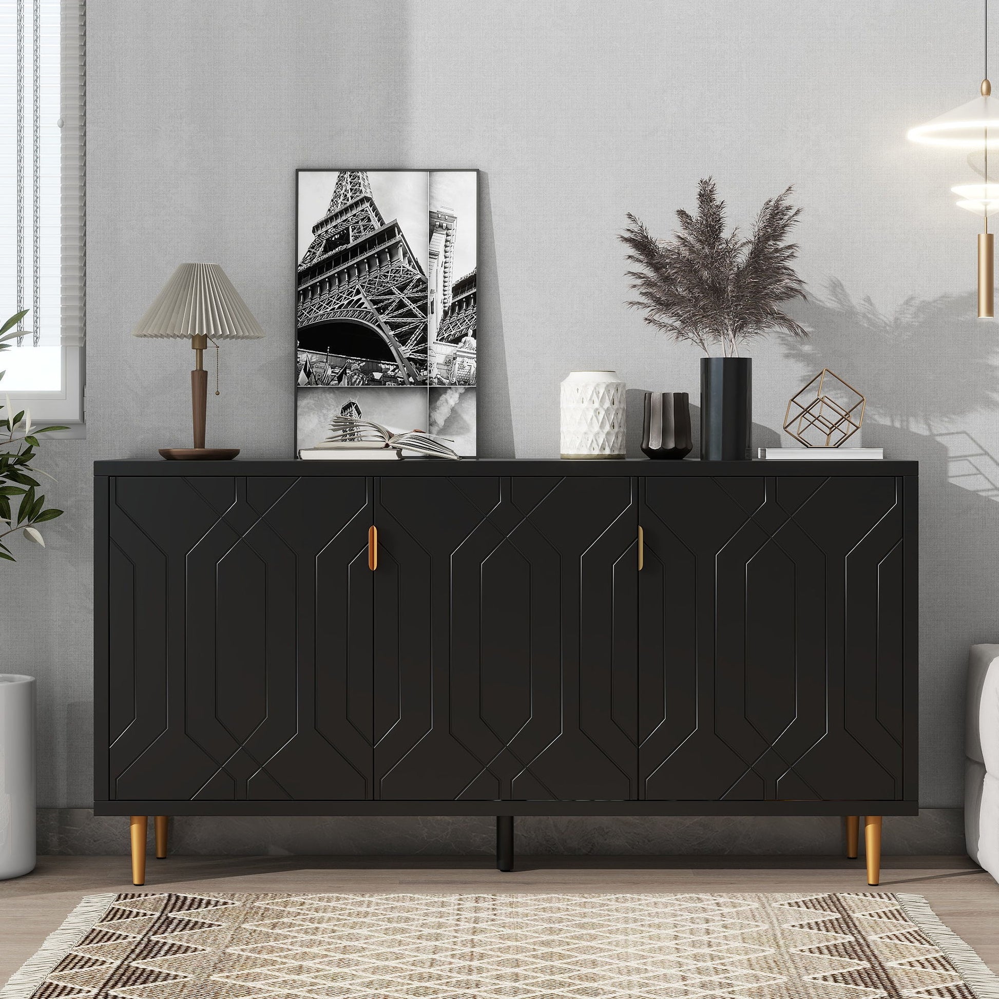Modern TV Stand With 3 Doors And Adjustable Shelves - Best Buy Furniture