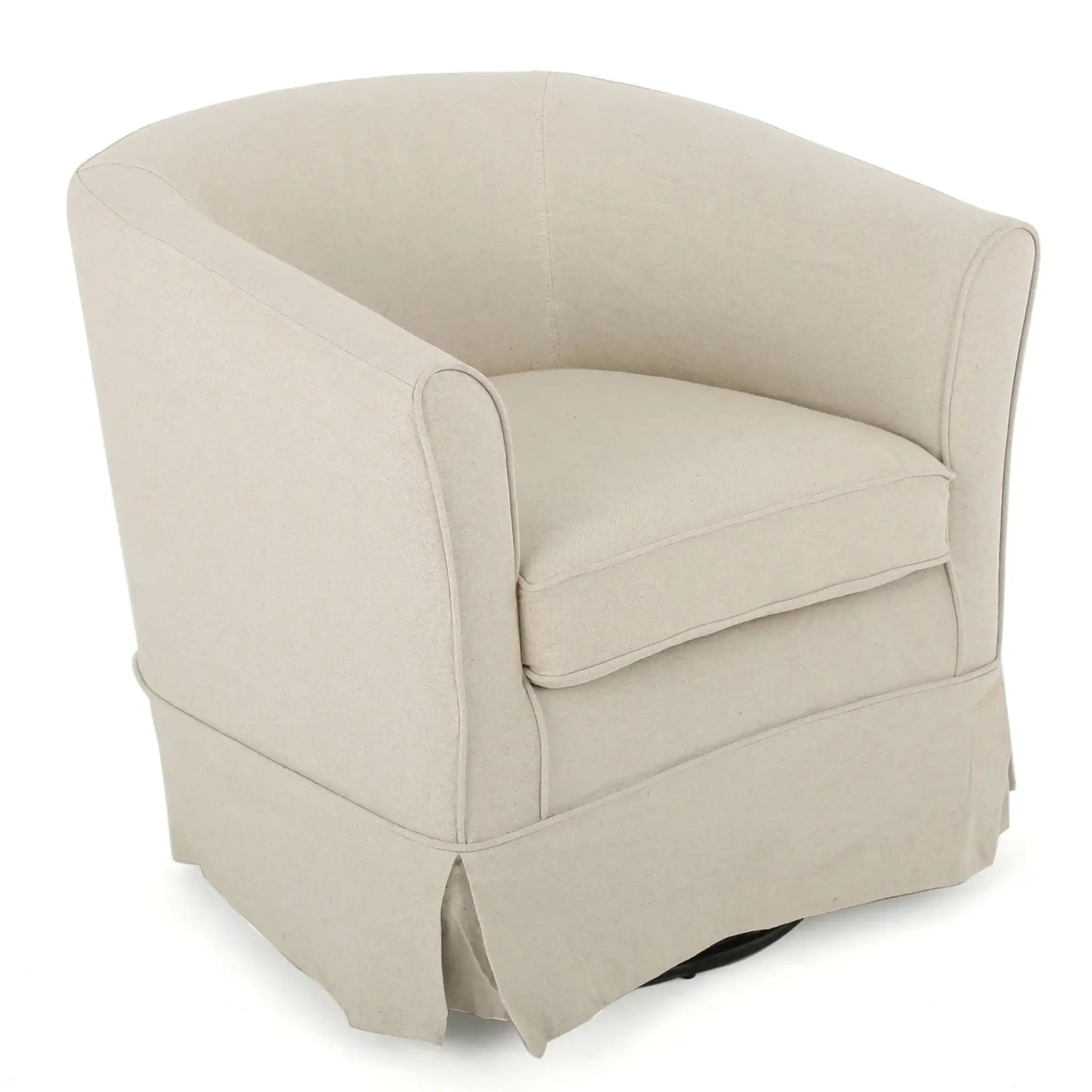 Glitter - Upholstered Swivel Chair With Loose Cover And Curved Back - Best Buy Furniture