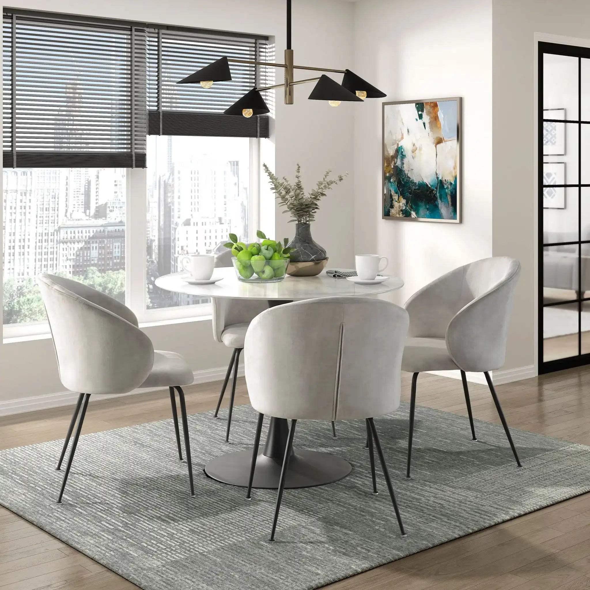 Velvet Upholstery Side Chairs 2 Piece Set With Metal Legs Modern Home Furniture - Beige - Best Buy Furniture