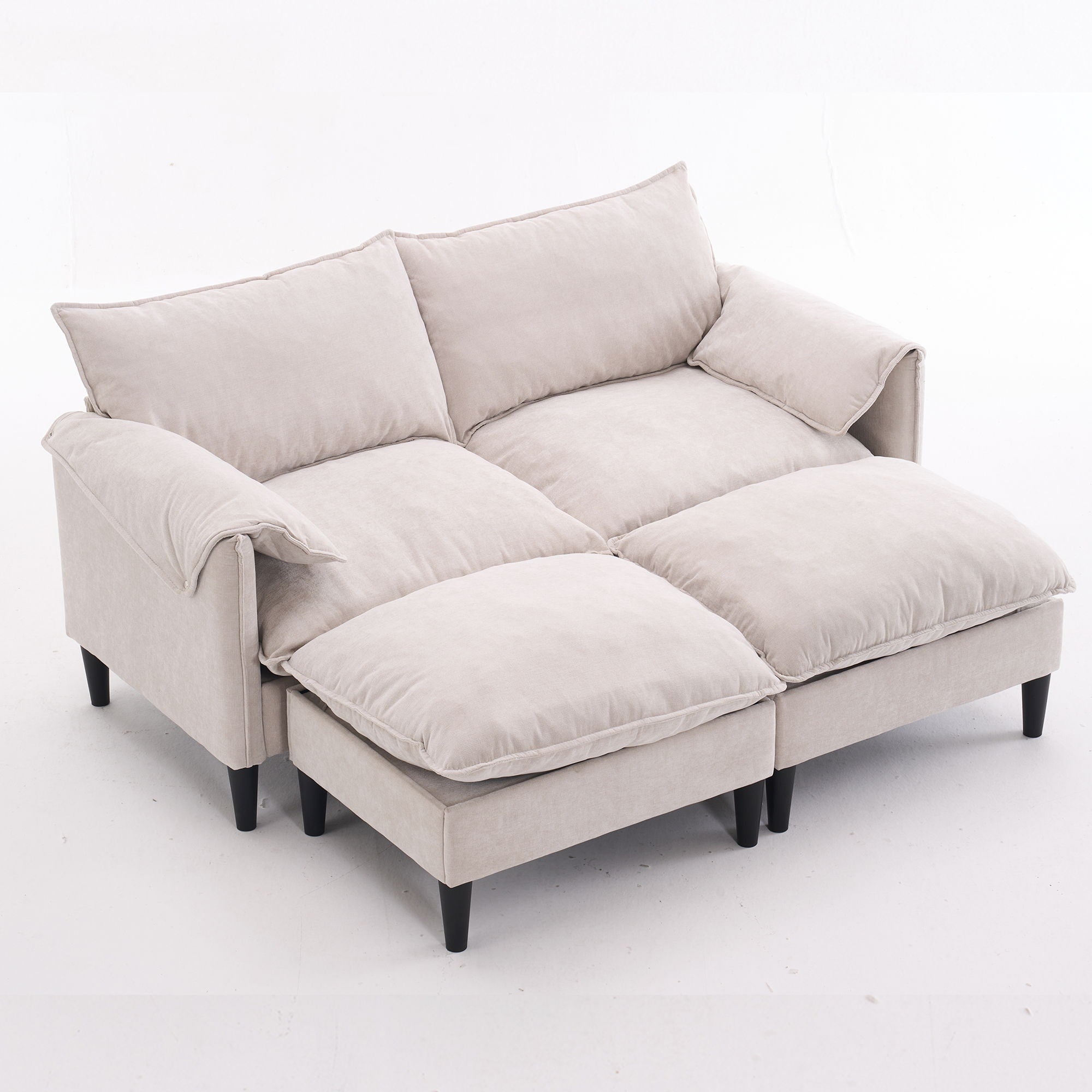 Convertible Combination Sofa With Footstools With Storage - Best Buy Furniture