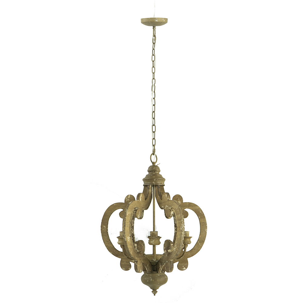 Farmhouse Chandelier, 6 Light Wood Chandelier Pendant Light Fixture With Adjustable Chain For Dining Room Living Room Entryway, Bulb Not Included - Best Buy Furniture