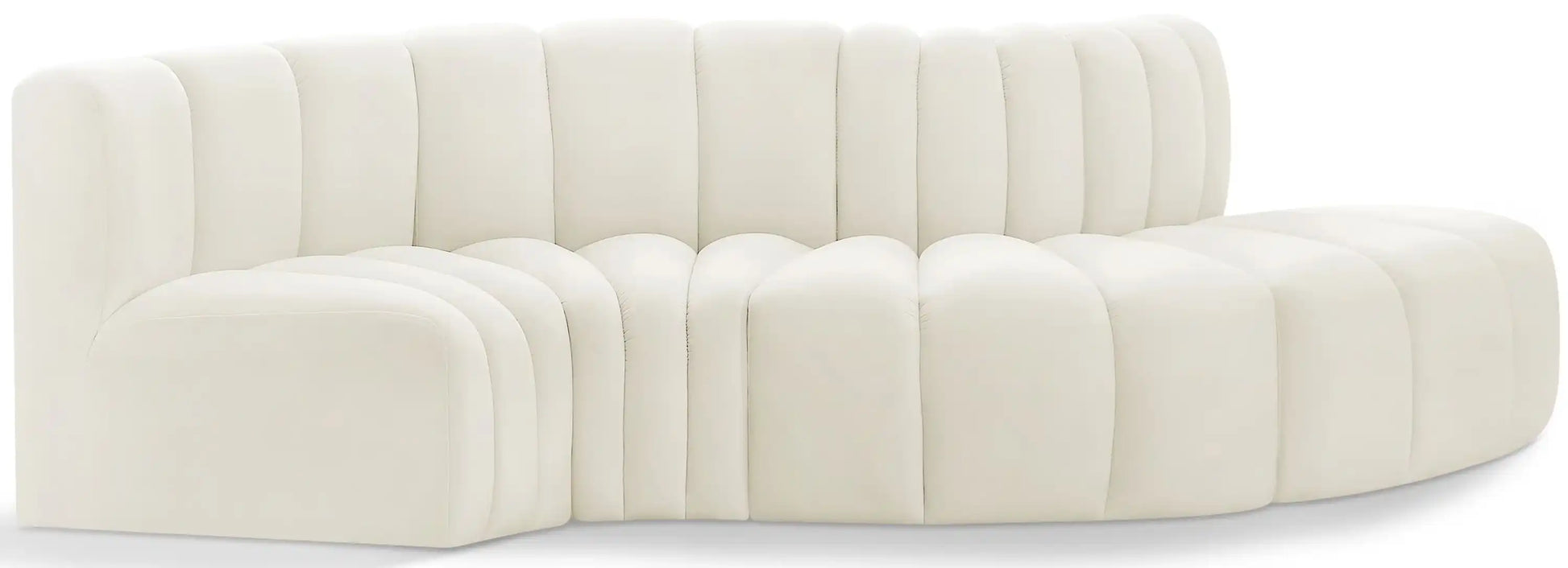 Arc - Velvet 4 Piece L-Shaped Modular Sofa - Best Buy Furniture