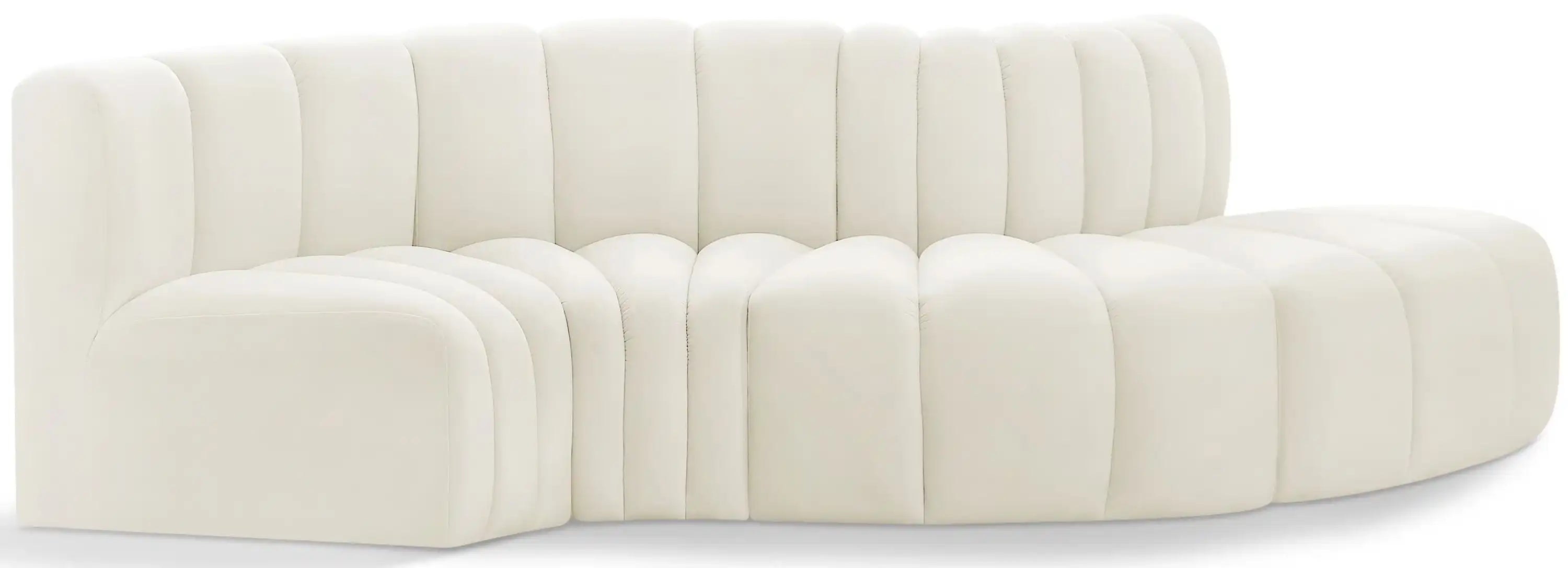 Arc - Velvet 4 Piece L-Shaped Modular Sofa - Best Buy Furniture