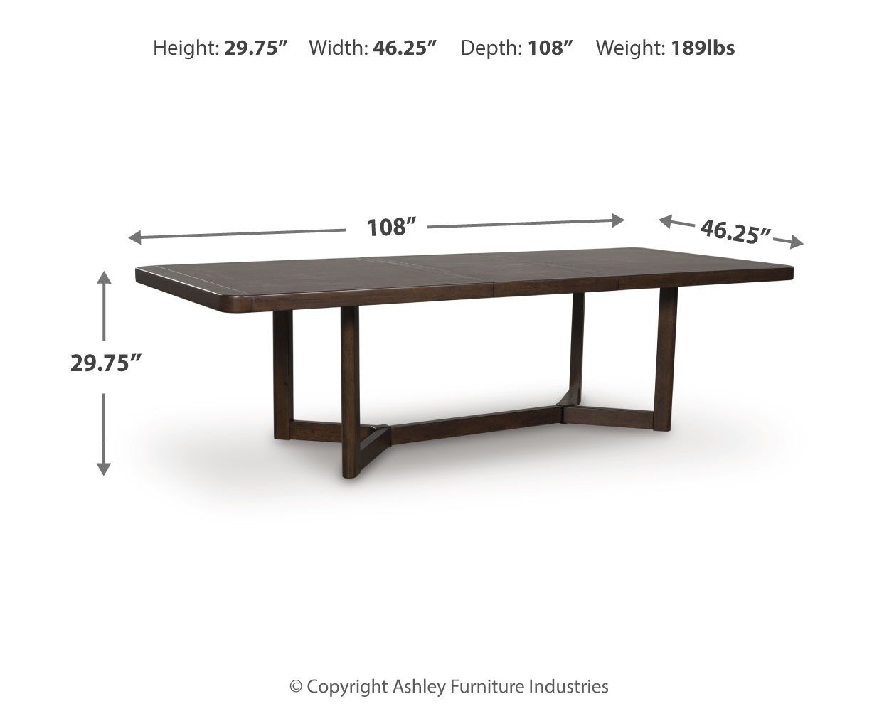 Dilenno - Rectangular Dining Room Extension Table - Dark Brown - Best Buy Furniture