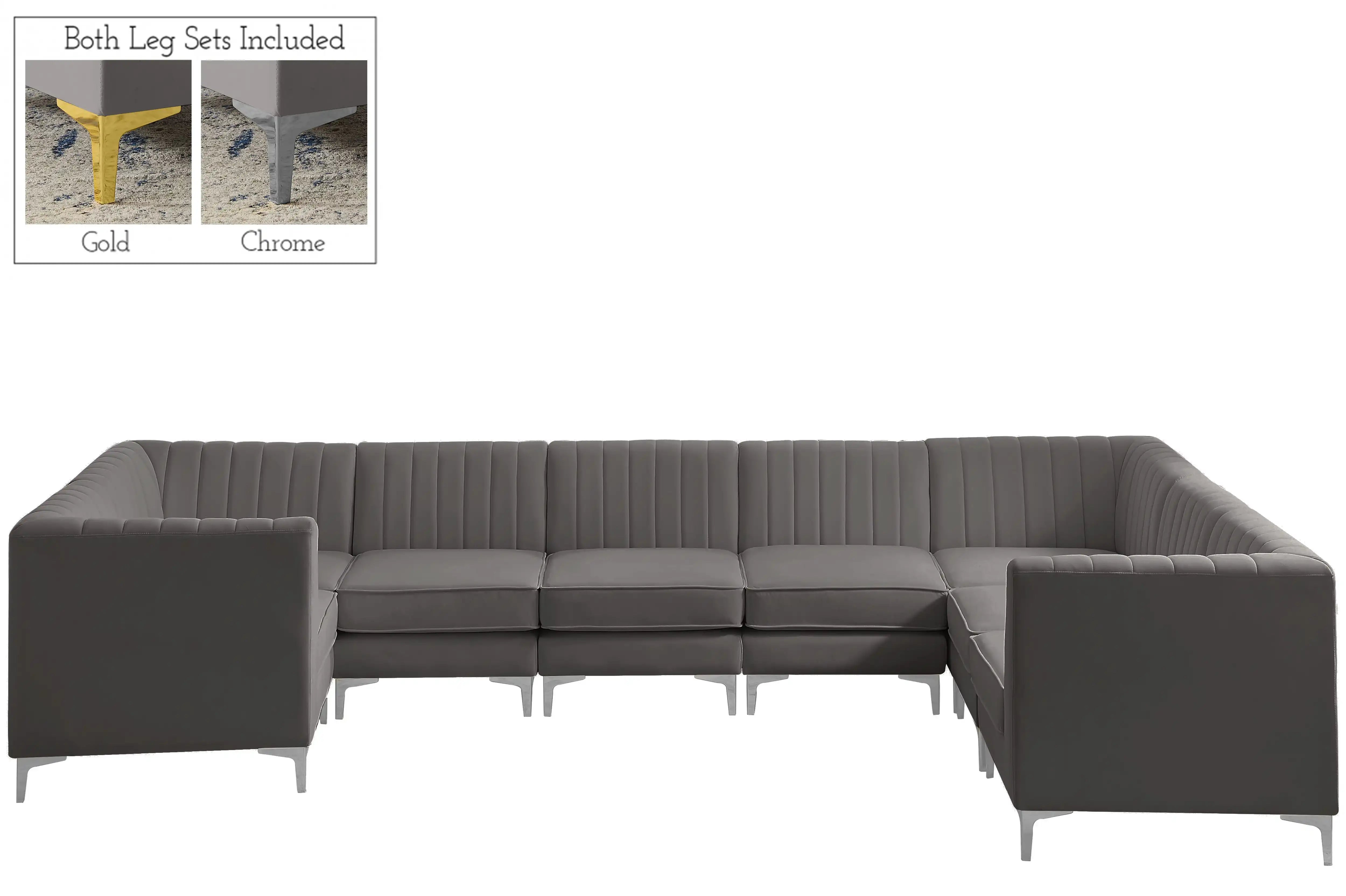 Alina - 8 Piece Modular U-Shaped Sectional - Best Buy Furniture