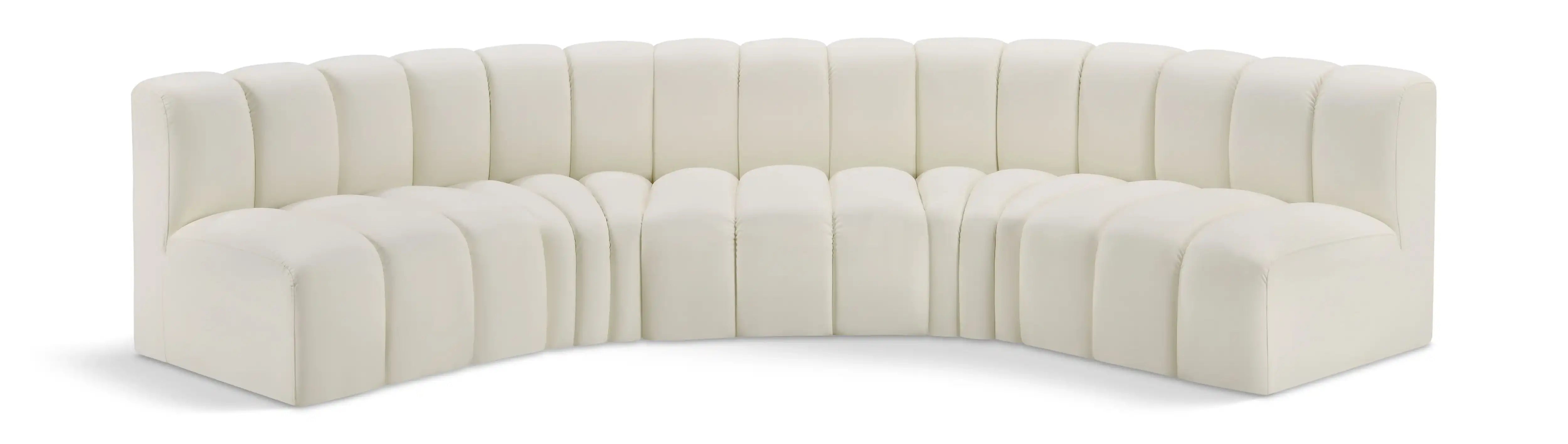Arc - Faux Leather 5 Piece U-Shaped Modular Sofa - Best Buy Furniture