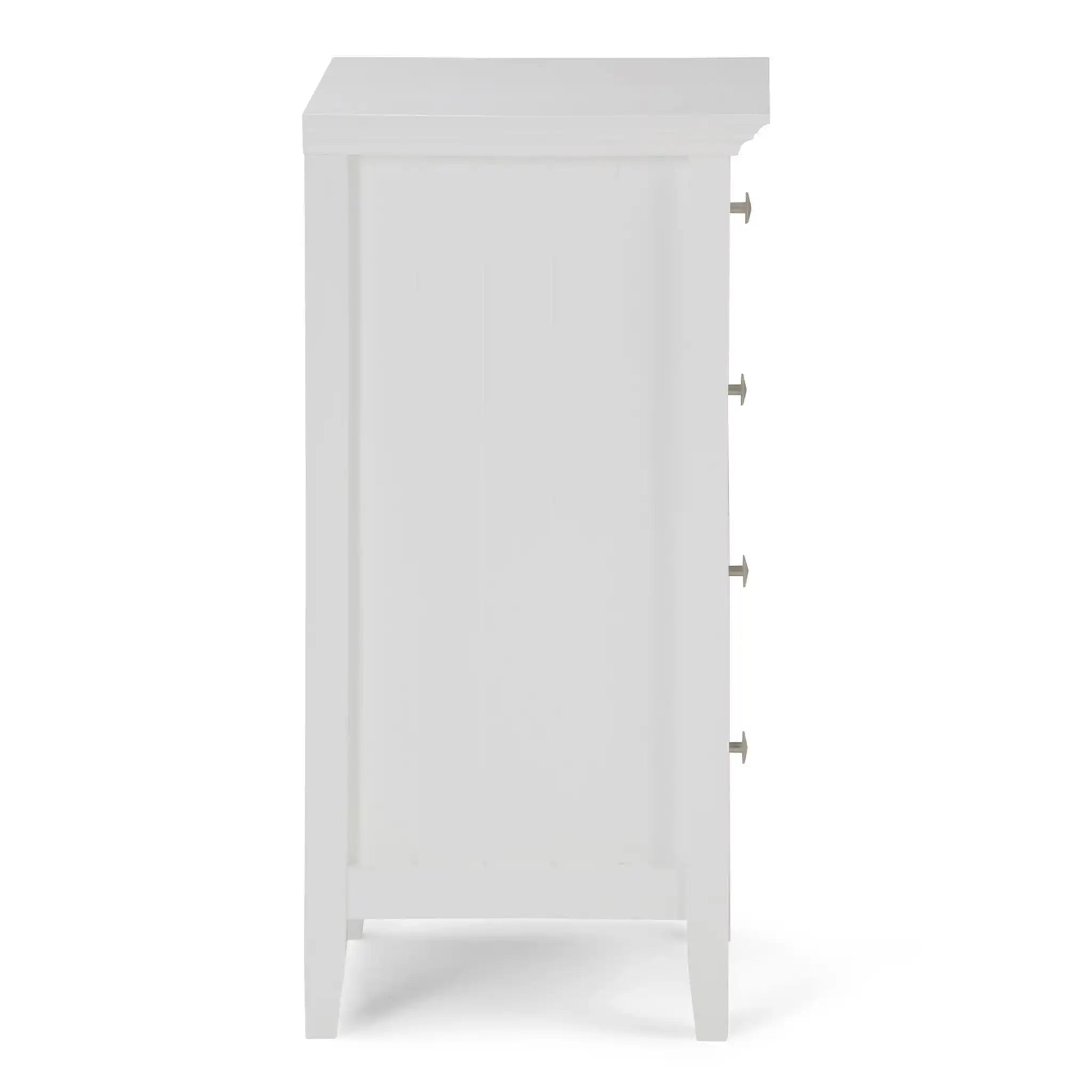 Acadian - Four Drawer Floor Storage Cabinet - Pure White - Best Buy Furniture