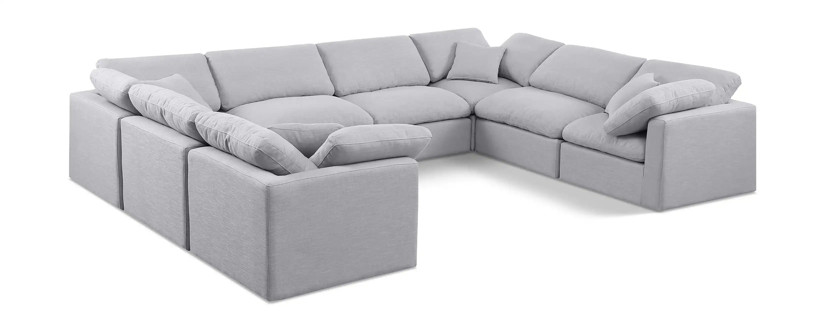 Indulge - Linen 8 Piece Modular Sectional - Best Buy Furniture