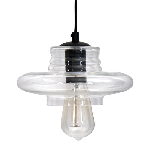 Torus - Saucer Industrial Pendant - Clear - Best Buy Furniture